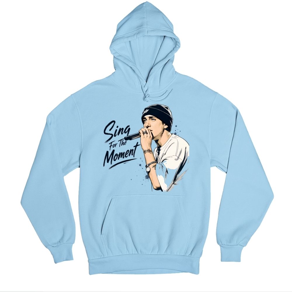 eminem sing for the moment hoodie hooded sweatshirt winterwear music band buy online india the banyan tee tbt men women girls boys unisex baby blue