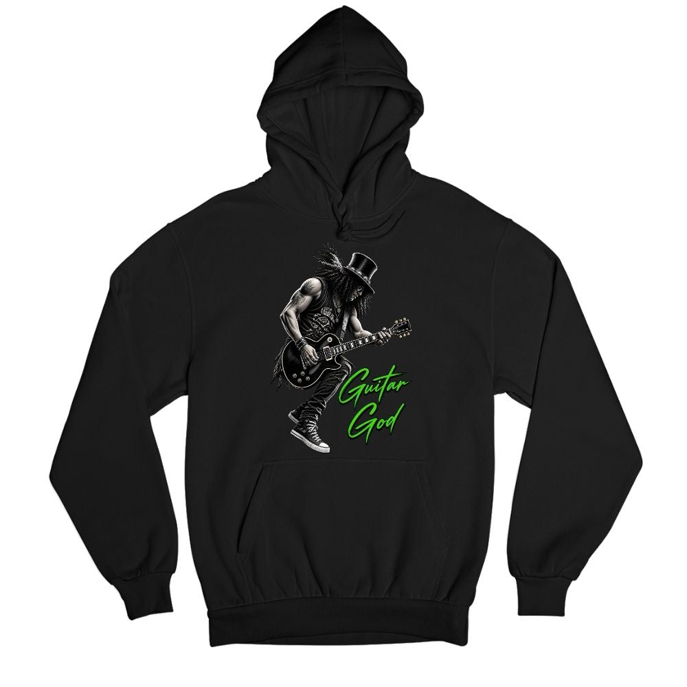 guns n' roses guitar god hoodie hooded sweatshirt winterwear music band buy online india the banyan tee tbt men women girls boys unisex black