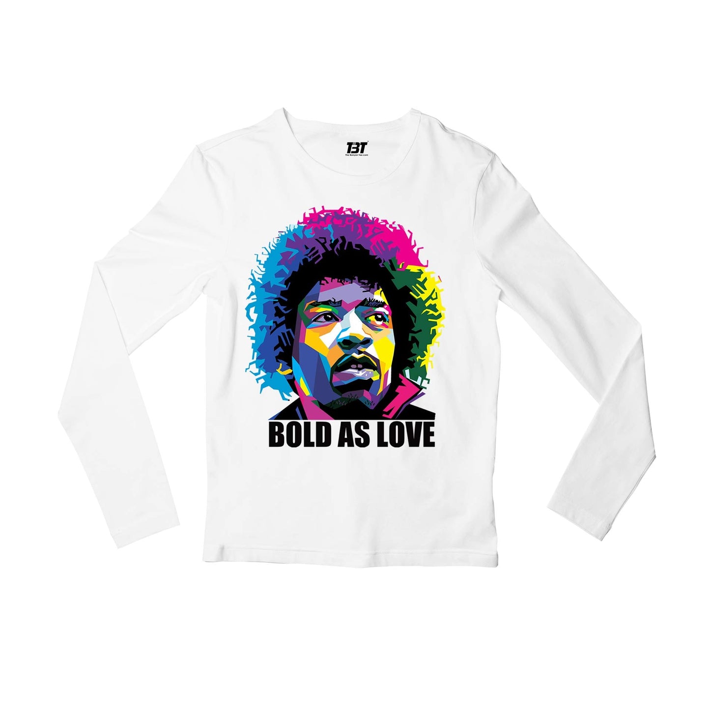 jimi hendrix bold as love full sleeves long sleeves music band buy online india the banyan tee tbt men women girls boys unisex white