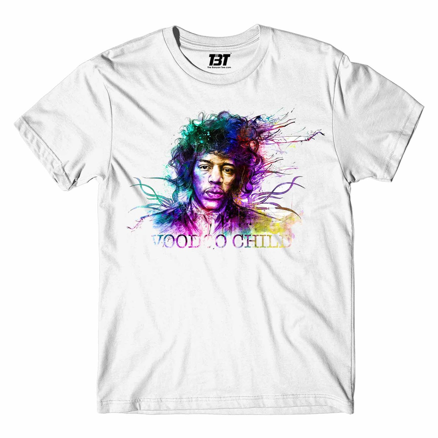 jimi hendrix voodoo child t-shirt music band buy online india the banyan tee tbt men women girls boys unisex white