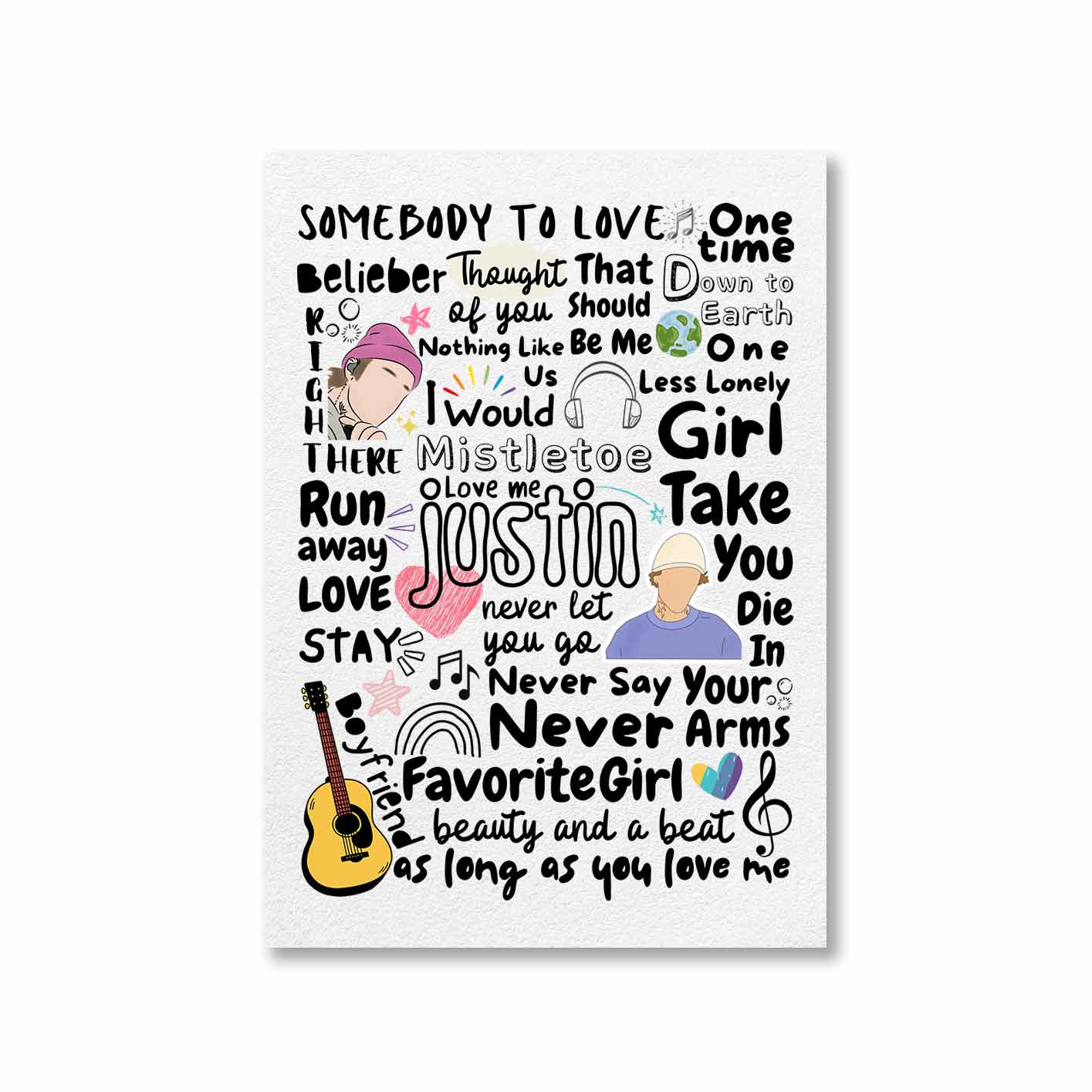 justin bieber bieber beats poster wall art buy online india the banyan tee tbt a4