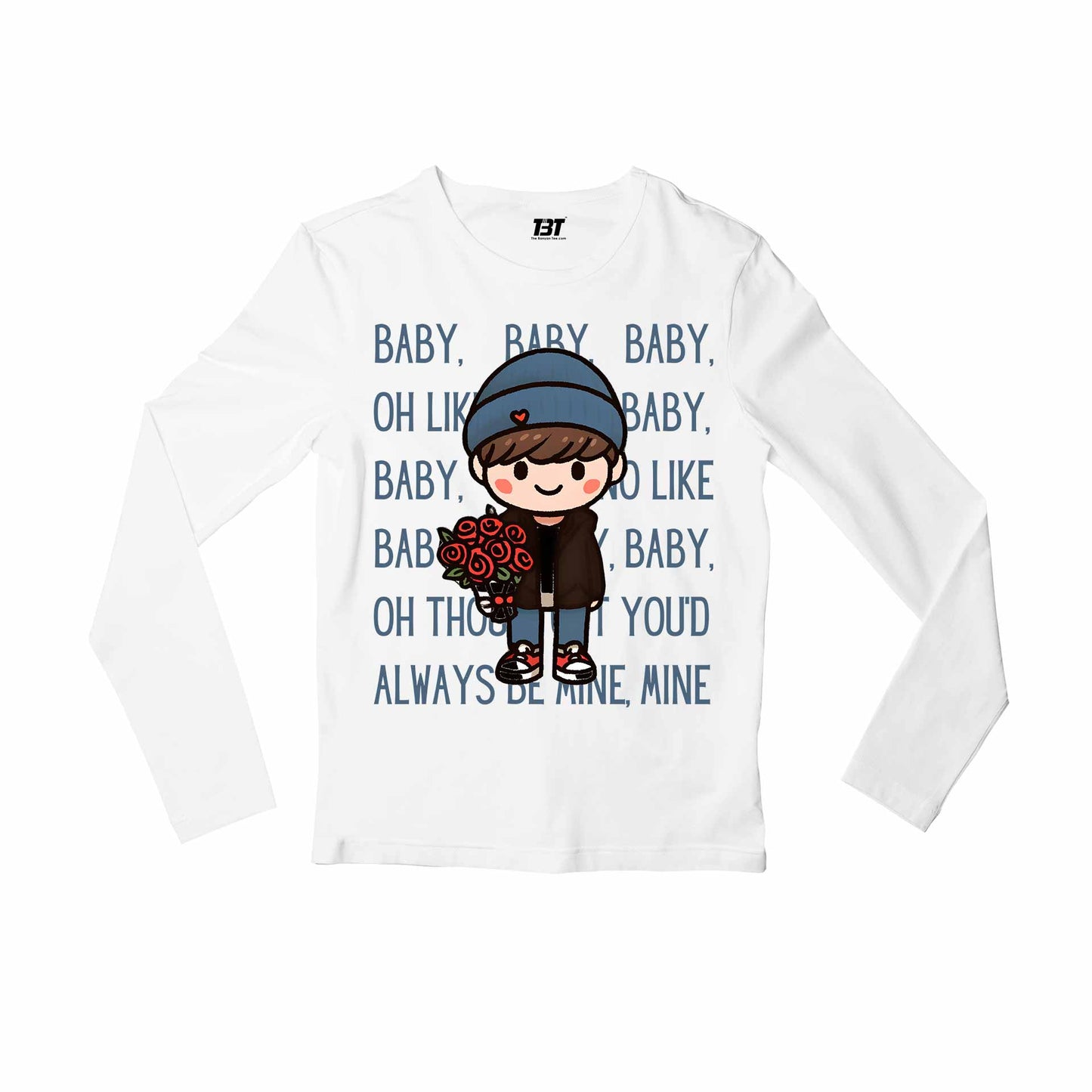 justin bieber baby full sleeves long sleeves music band buy online india the banyan tee tbt men women girls boys unisex black