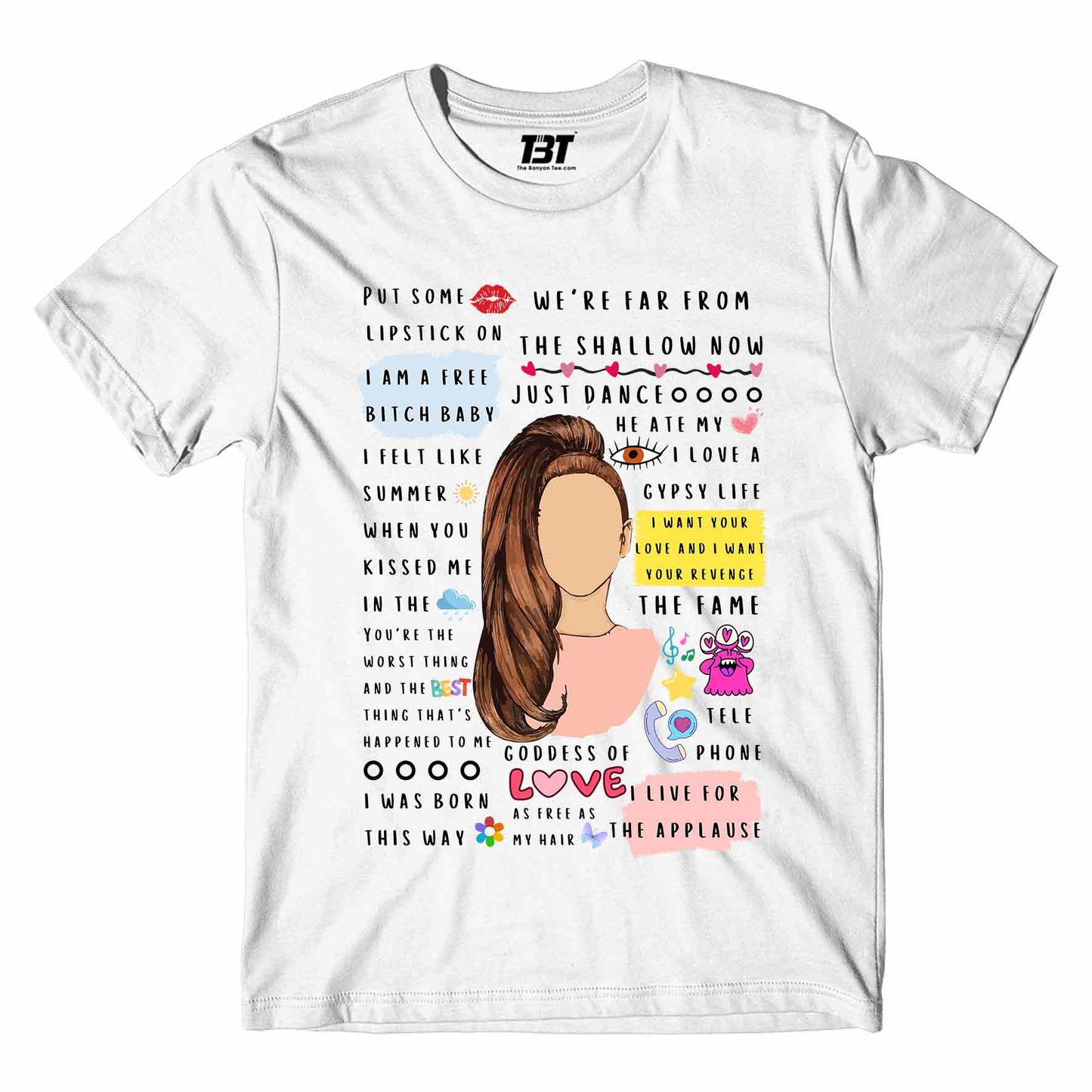 lady gaga gagaverse t-shirt music band buy online india the banyan tee tbt men women girls boys unisex white