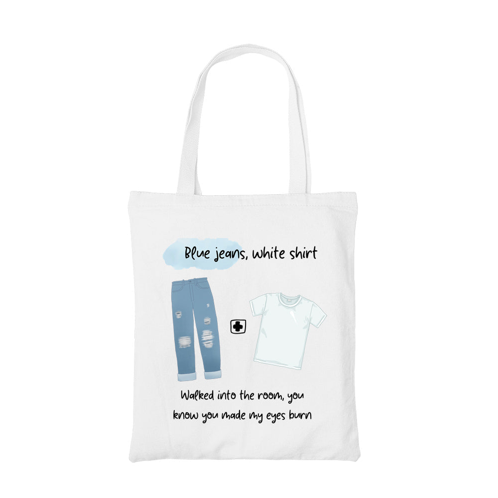 lana del rey blue jeans tote bag cotton printed music band buy online india the banyan tee tbt men women girls boys unisex