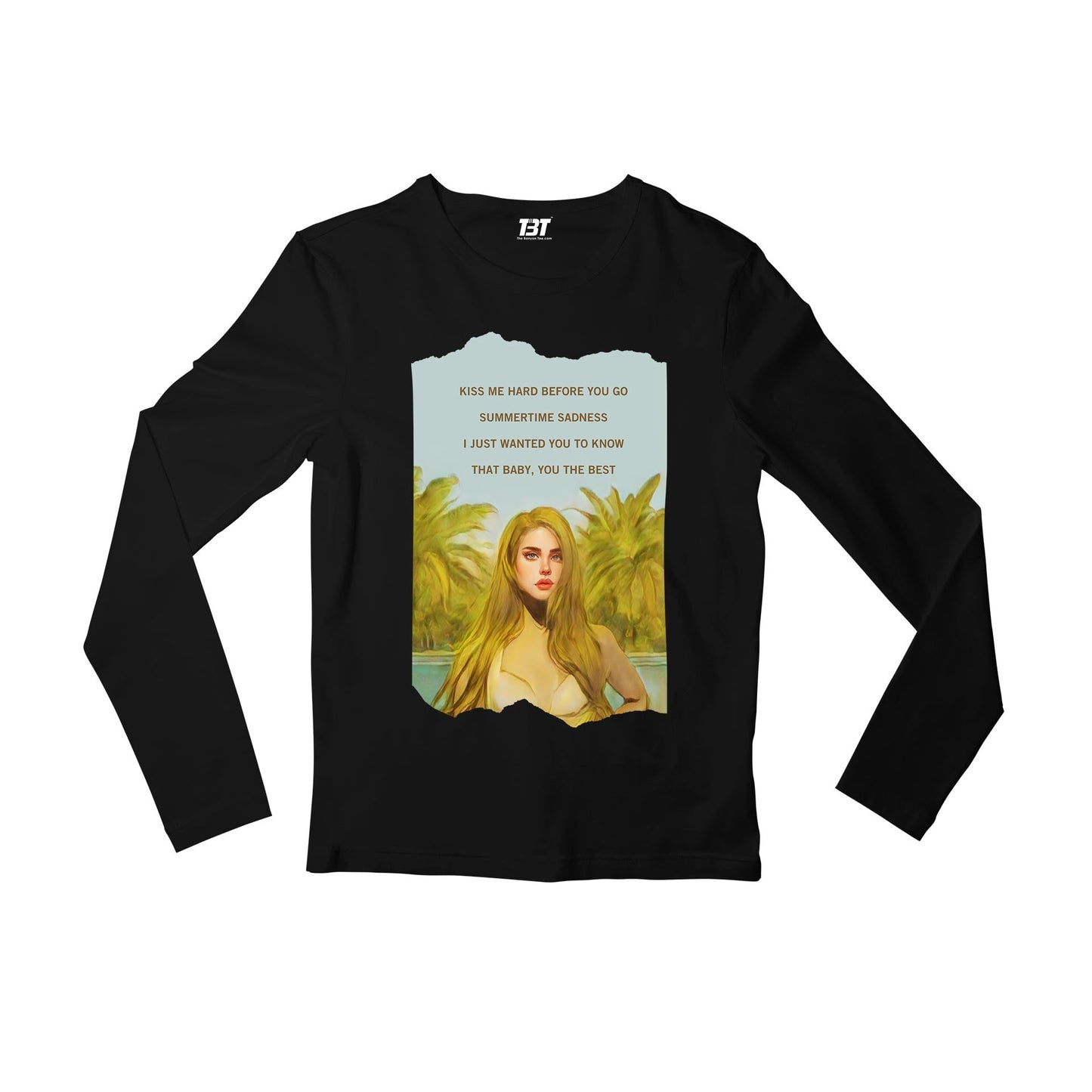 lana del rey summertime sadness full sleeves long sleeves music band buy online india the banyan tee tbt men women girls boys unisex black
