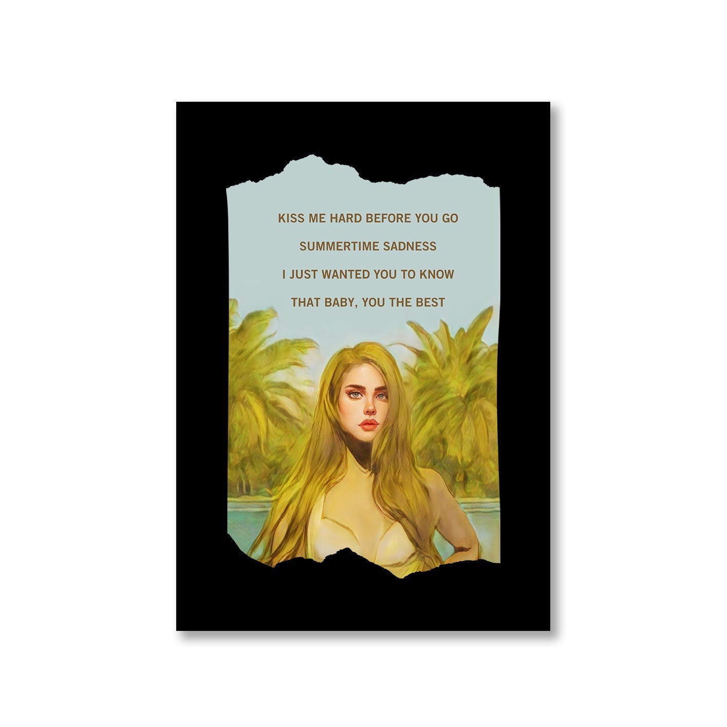 lana del rey summertime sadness poster wall art buy online india the banyan tee tbt a4