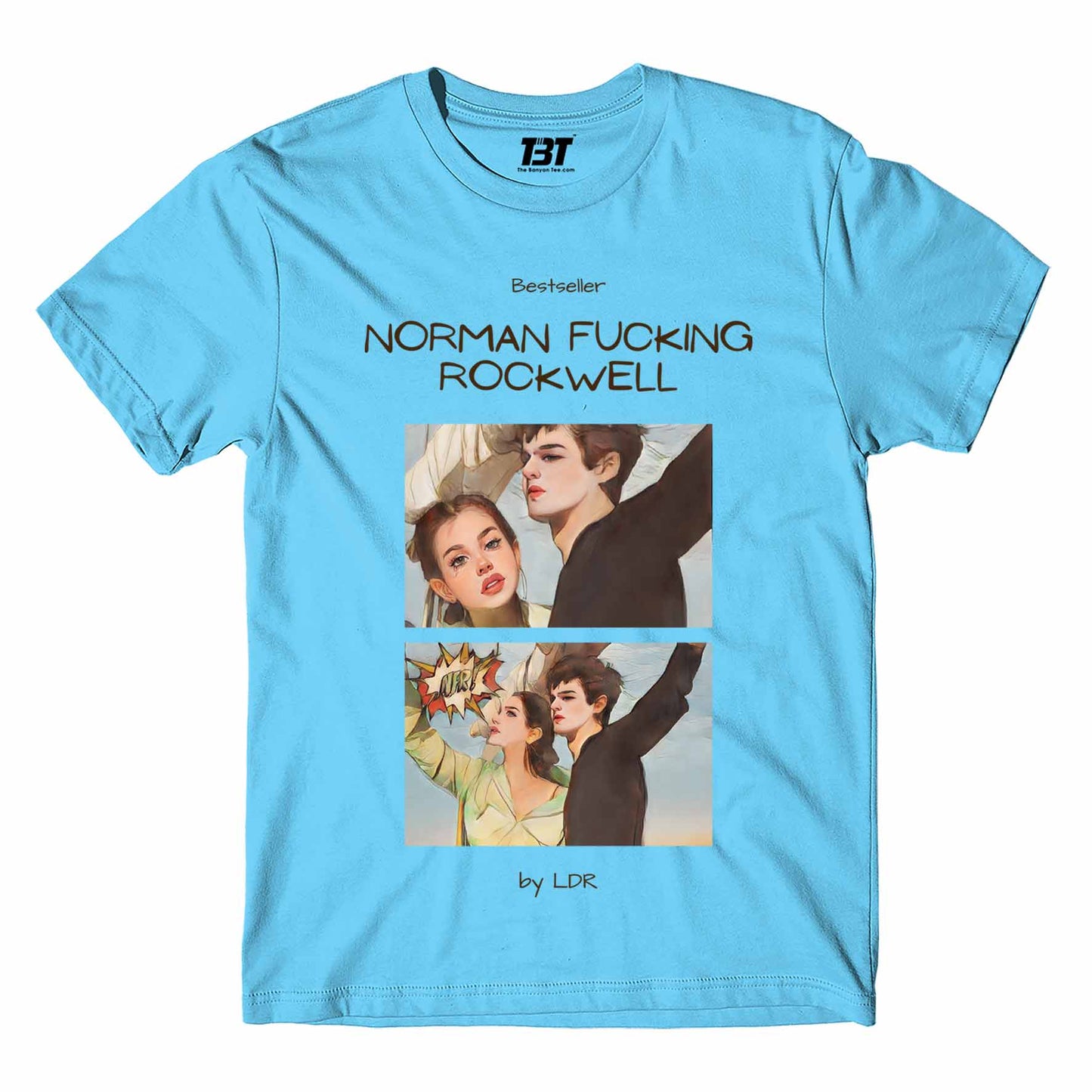 lana del rey norman fucking rockwell t-shirt music band buy online india the banyan tee tbt men women girls boys unisex sky blue