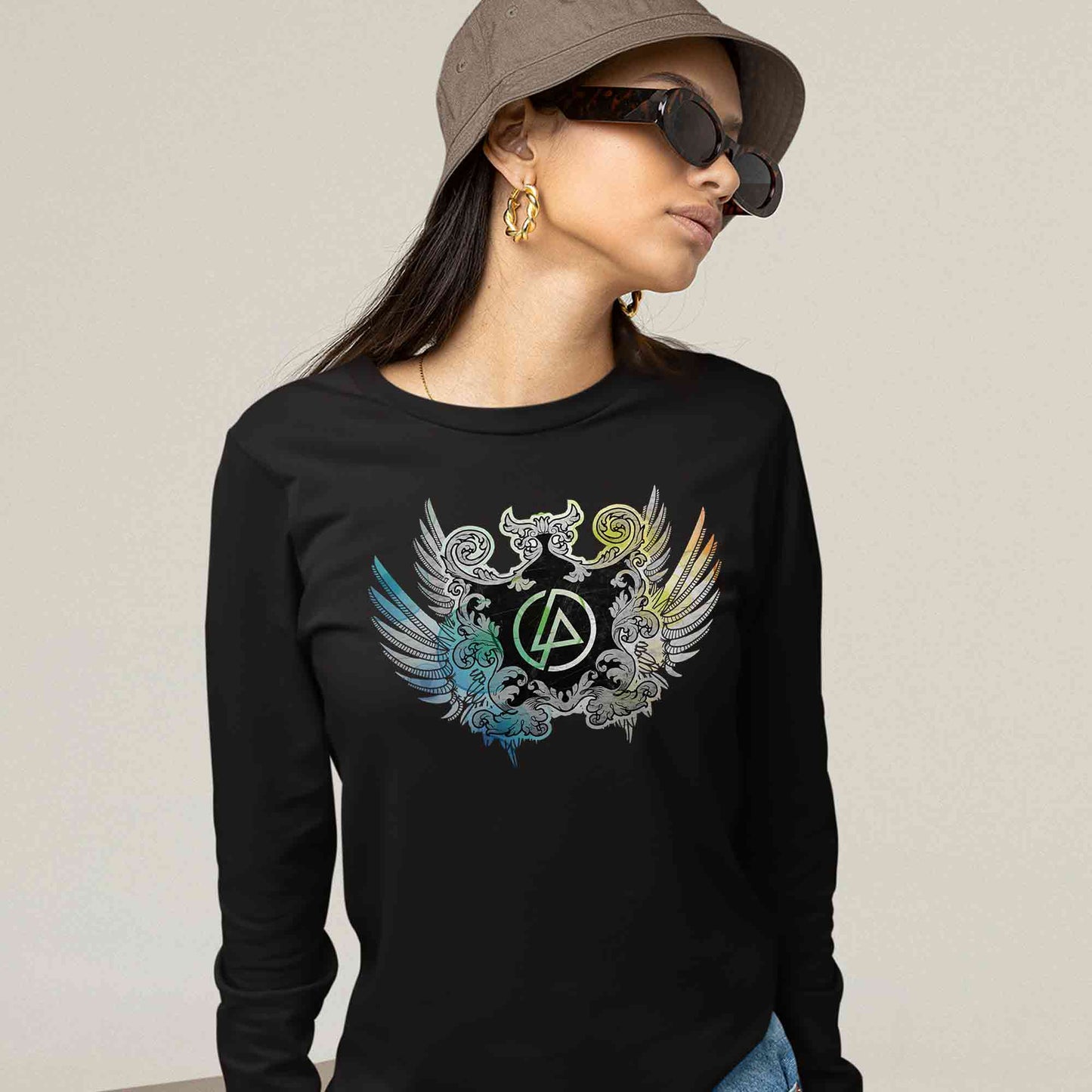 linkin park emblem full sleeves long sleeves music band buy online india the banyan tee tbt men women girls boys unisex black