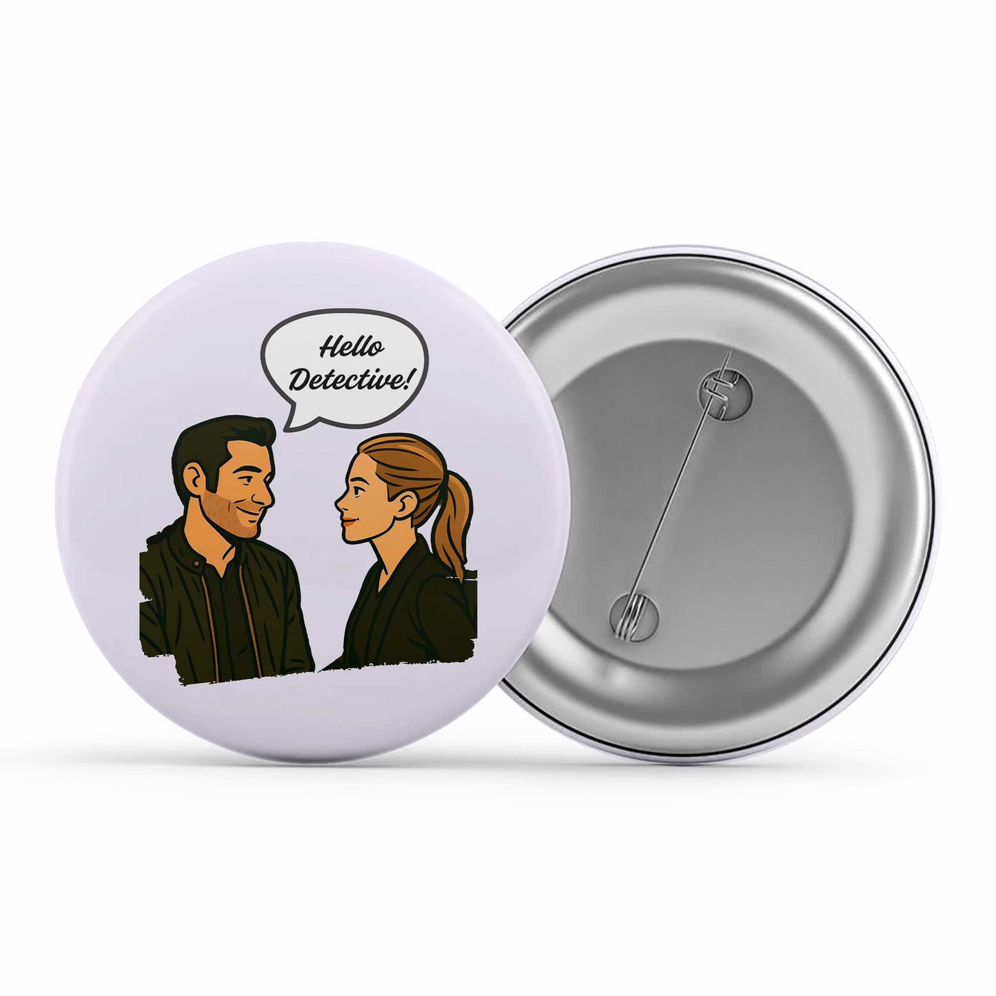 lucifer hello detective badge pin button tv & movies buy online india the banyan tee tbt men women girls boys unisex
