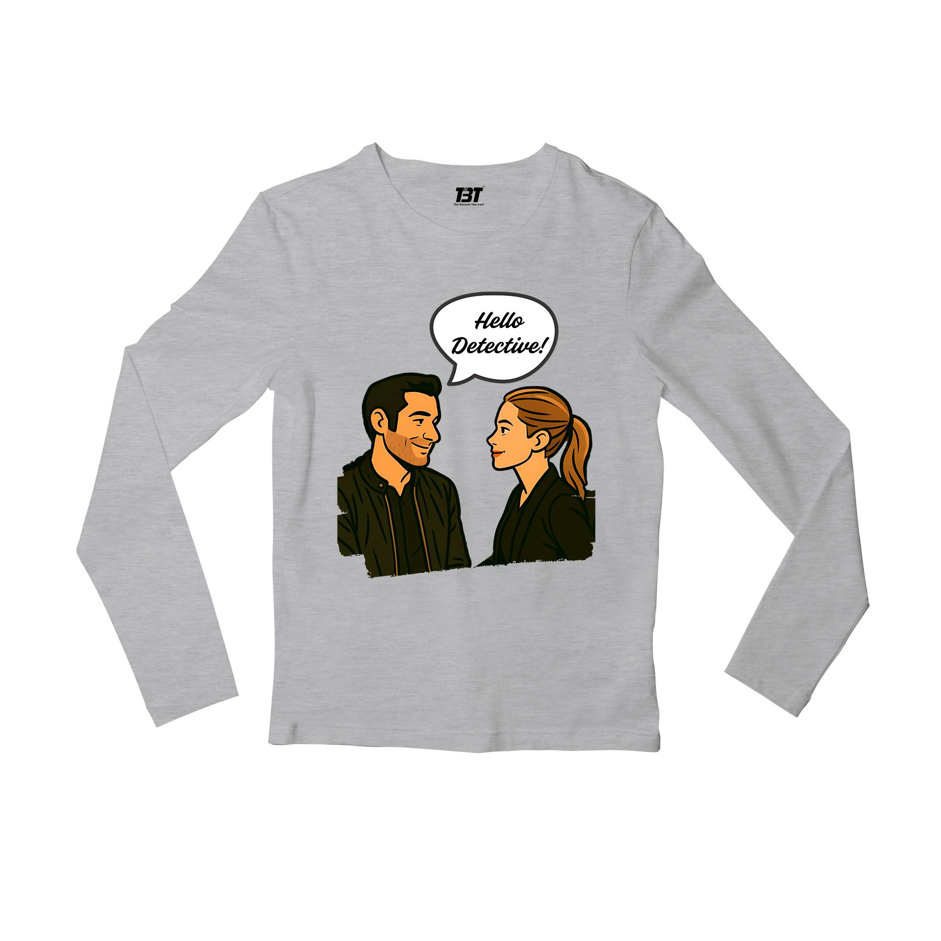 Buy Lucifer Full Sleeves T shirt Hello Detective at 50 OFF