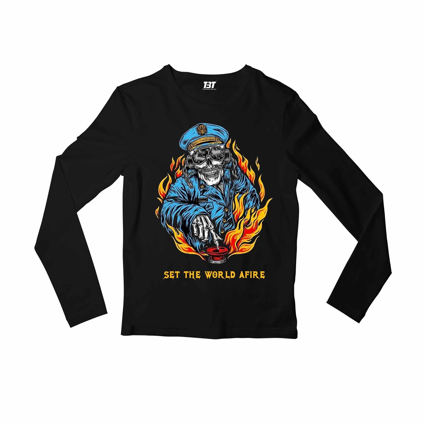 megadeth set the world afire full sleeves long sleeves music band buy online india the banyan tee tbt men women girls boys unisex black