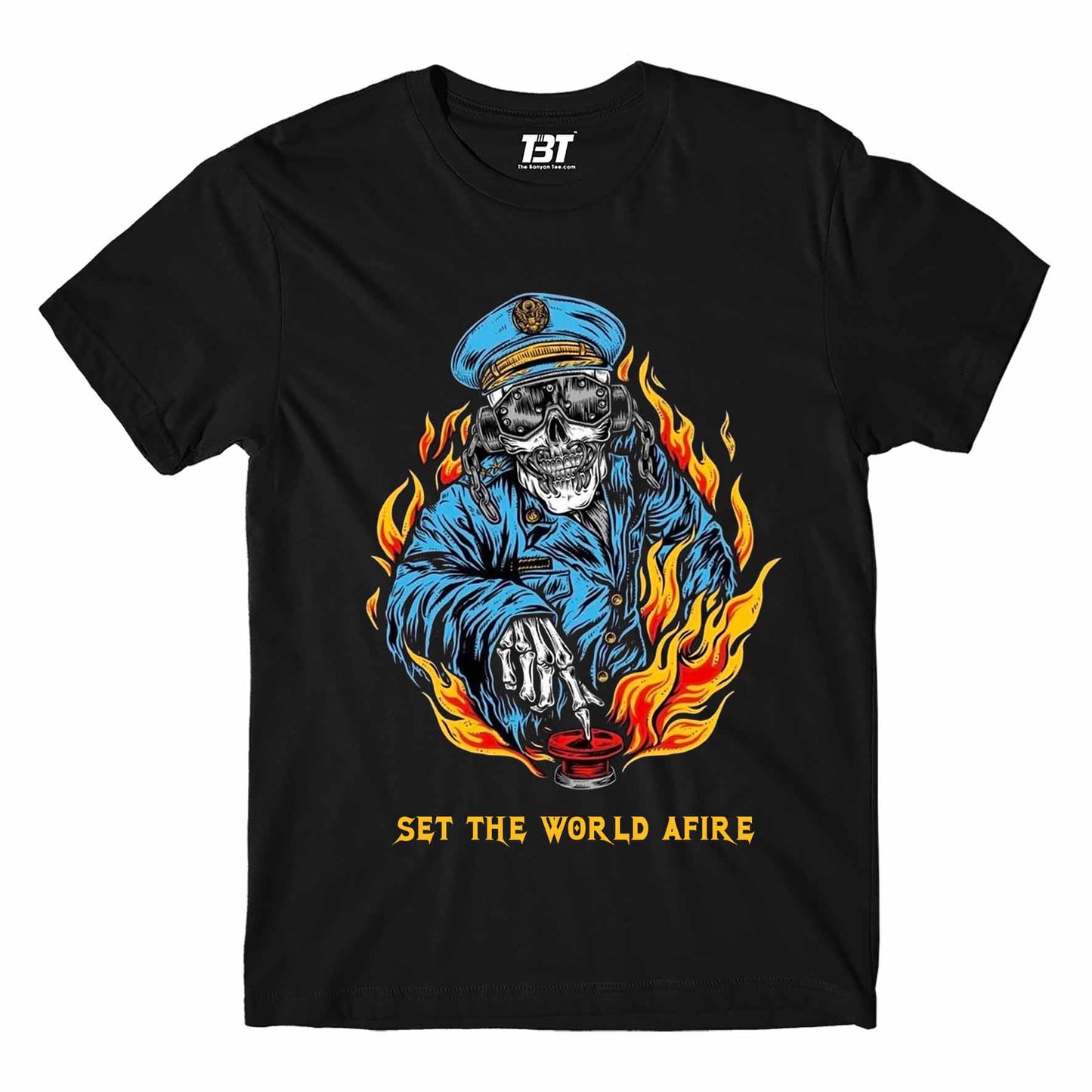 megadeth set the world afire t-shirt music band buy online india the banyan tee tbt men women girls boys unisex black