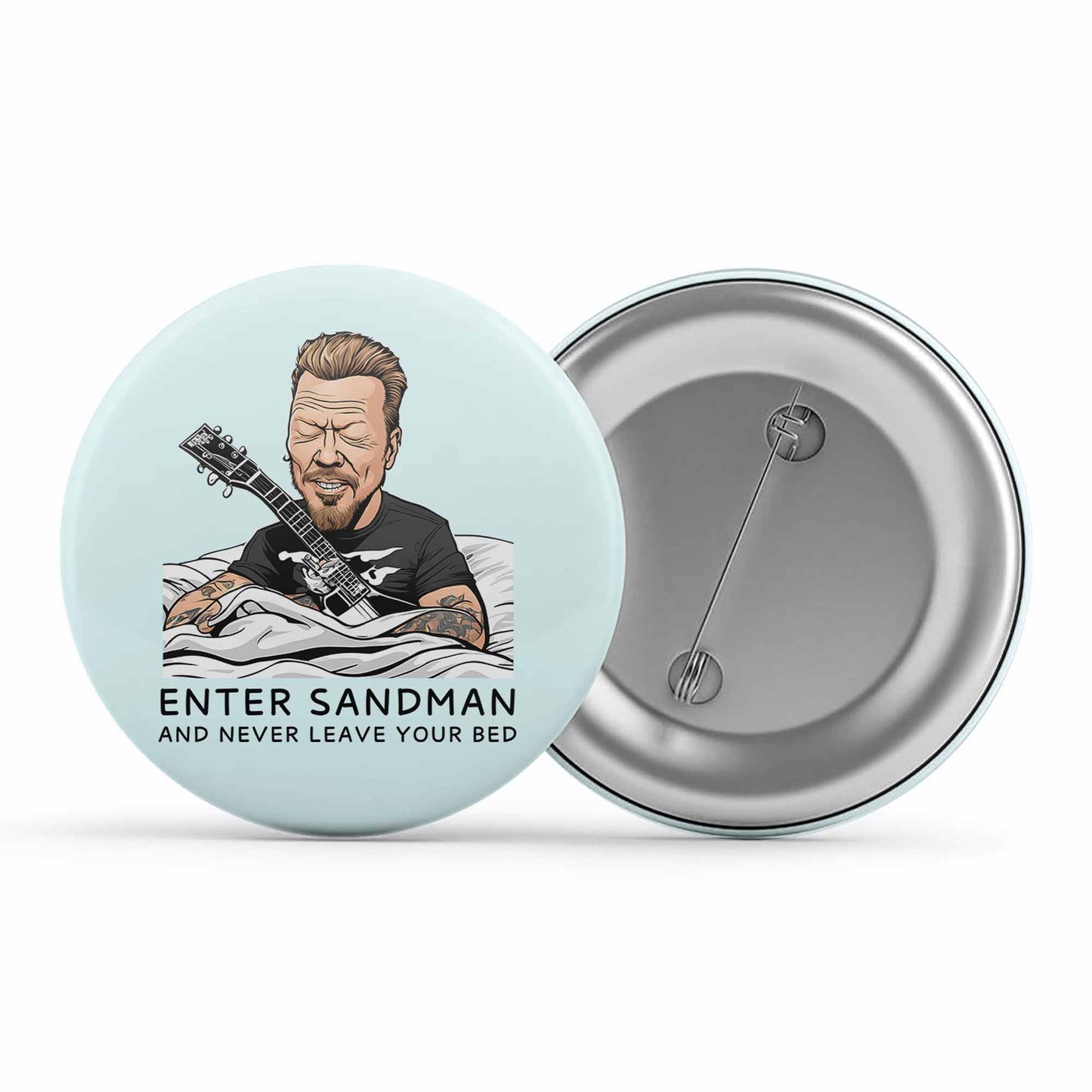 metallica enter sandman badge pin button music band buy online india the banyan tee tbt men women girls boys unisex