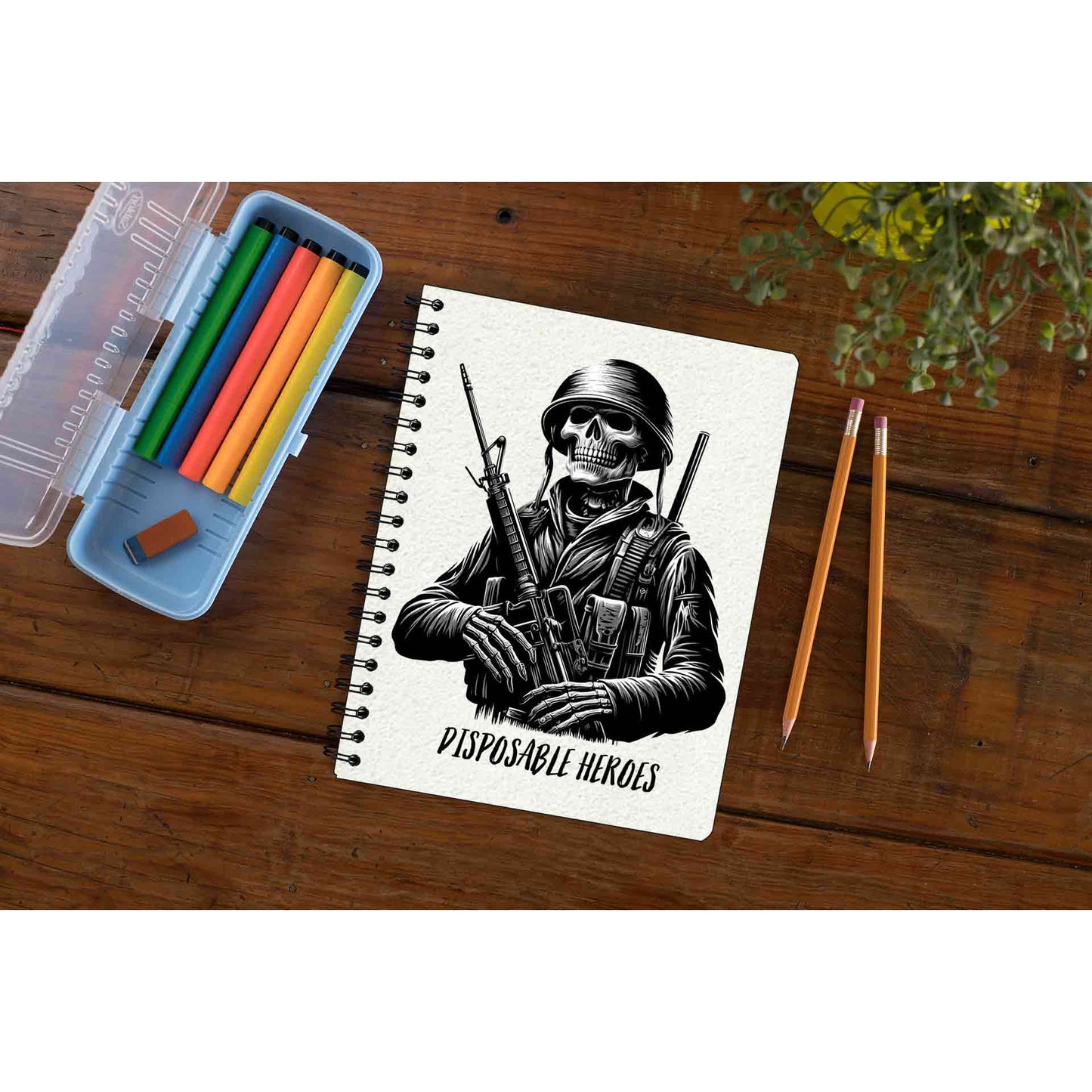 metallica disposable heroes notebook notepad diary buy online india the banyan tee tbt unruled