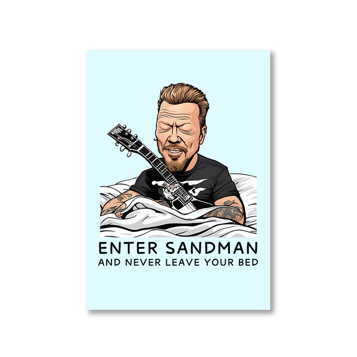 metallica enter sandman poster wall art buy online india the banyan tee tbt a4