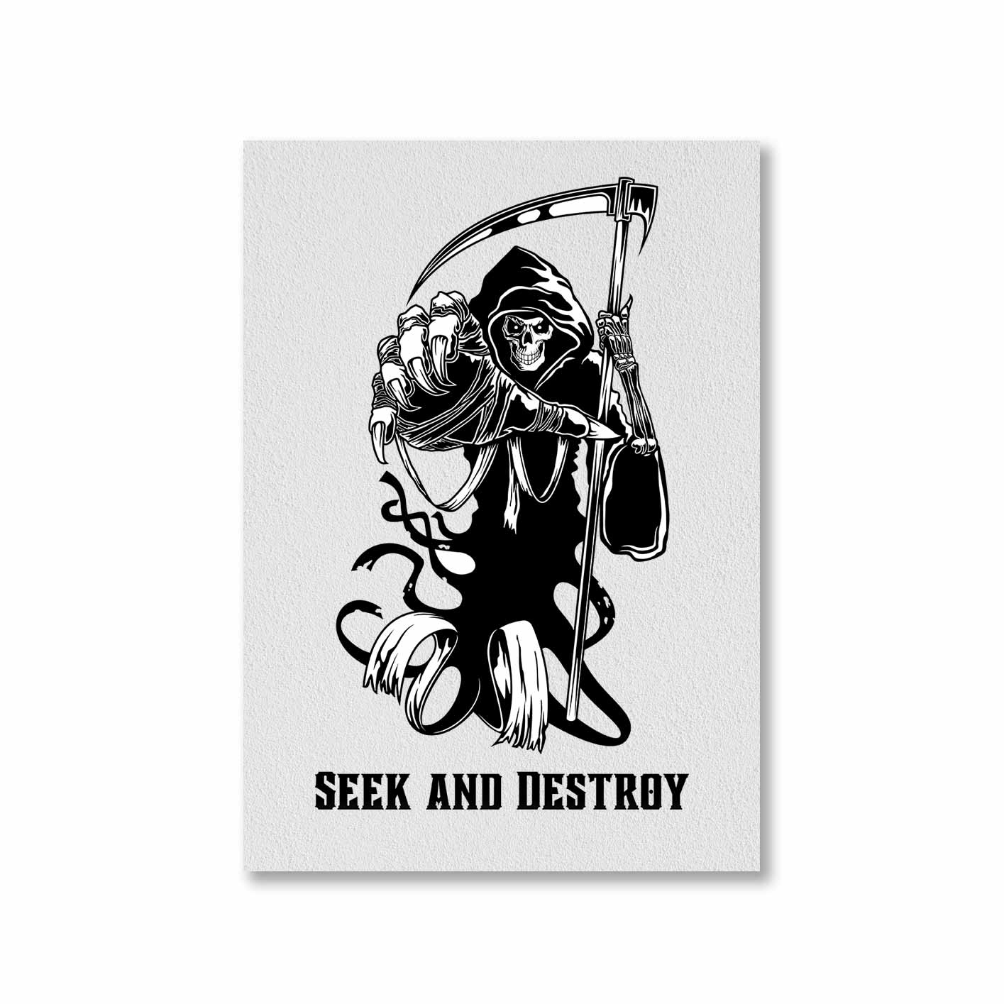 metallica seek & destroy poster wall art buy online india the banyan tee tbt a4
