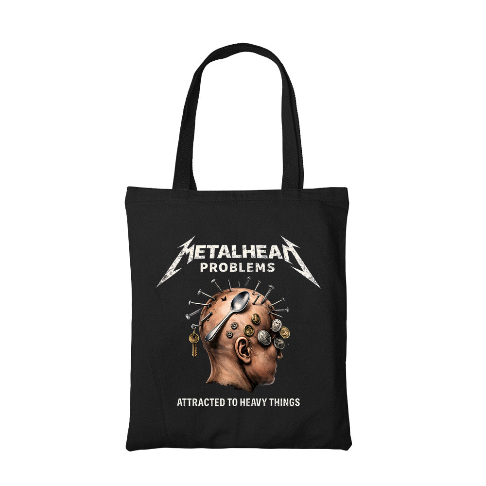 metallica metalhead problems tote bag cotton printed music band buy online india the banyan tee tbt men women girls boys unisex