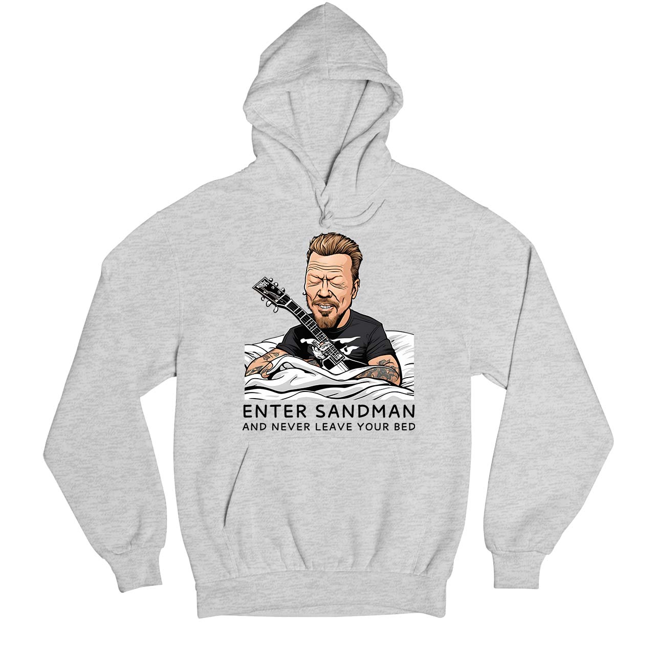 metallica enter sandman hoodie hooded sweatshirt winterwear music band buy online india the banyan tee tbt men women girls boys unisex gray