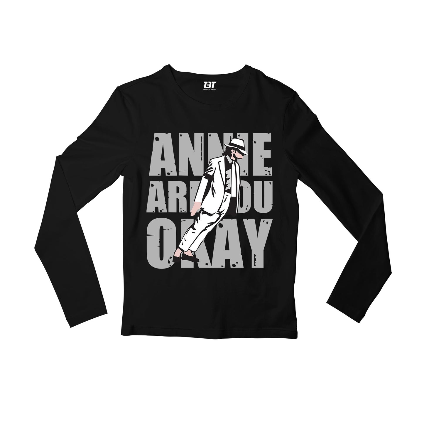 michael jackson annie are you okay full sleeves long sleeves music band buy online india the banyan tee tbt men women girls boys unisex black