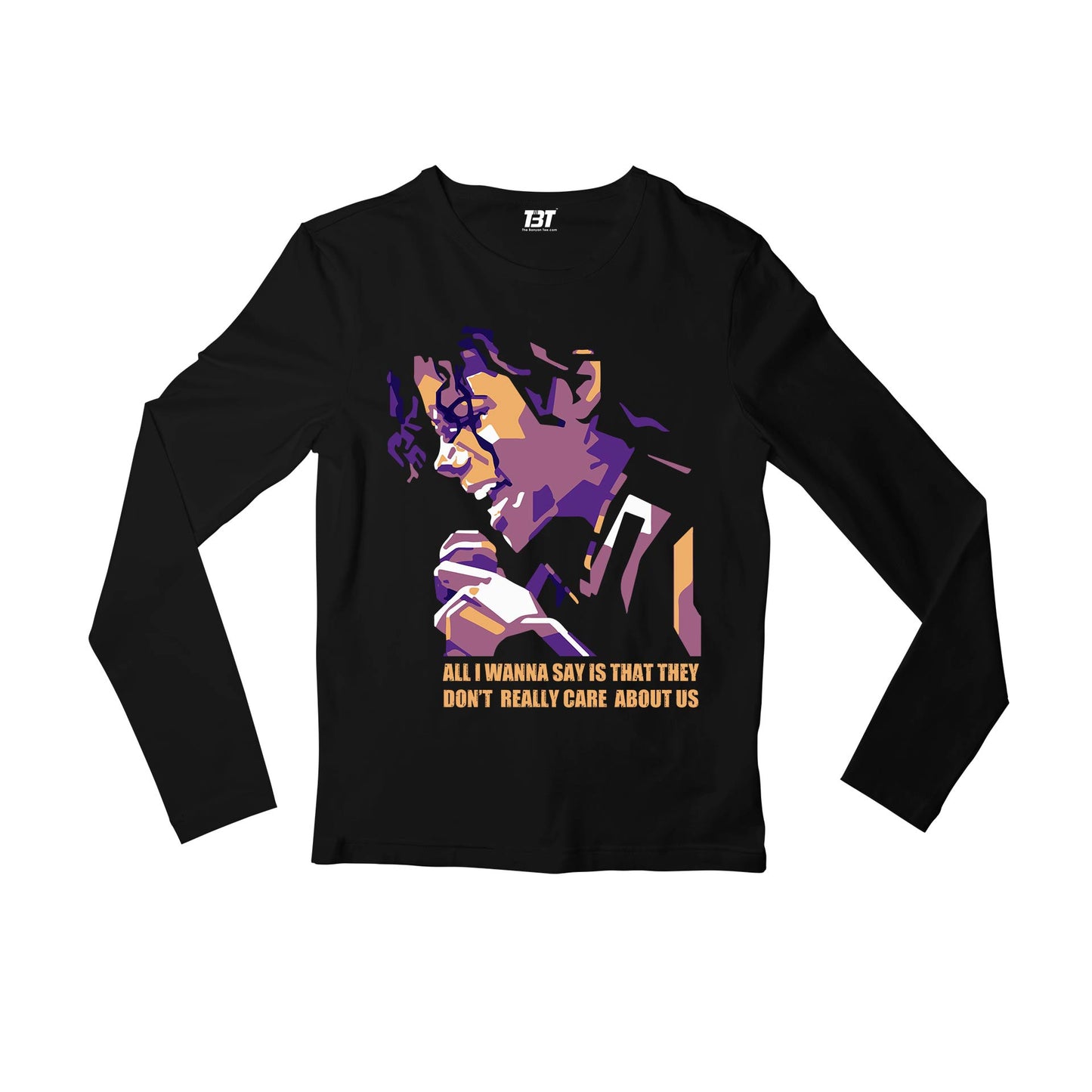 michael jackson care about us full sleeves long sleeves music band buy online india the banyan tee tbt men women girls boys unisex black