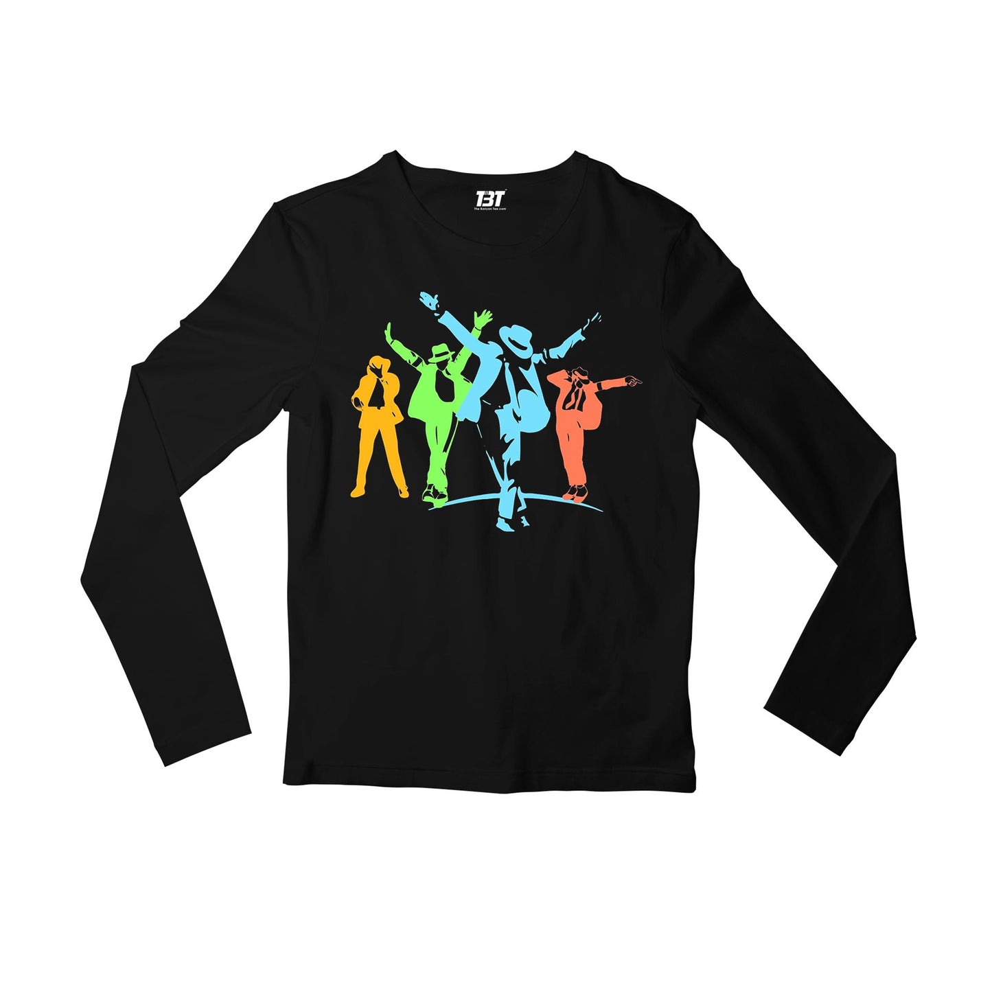 michael jackson neon art full sleeves long sleeves music band buy online india the banyan tee tbt men women girls boys unisex black