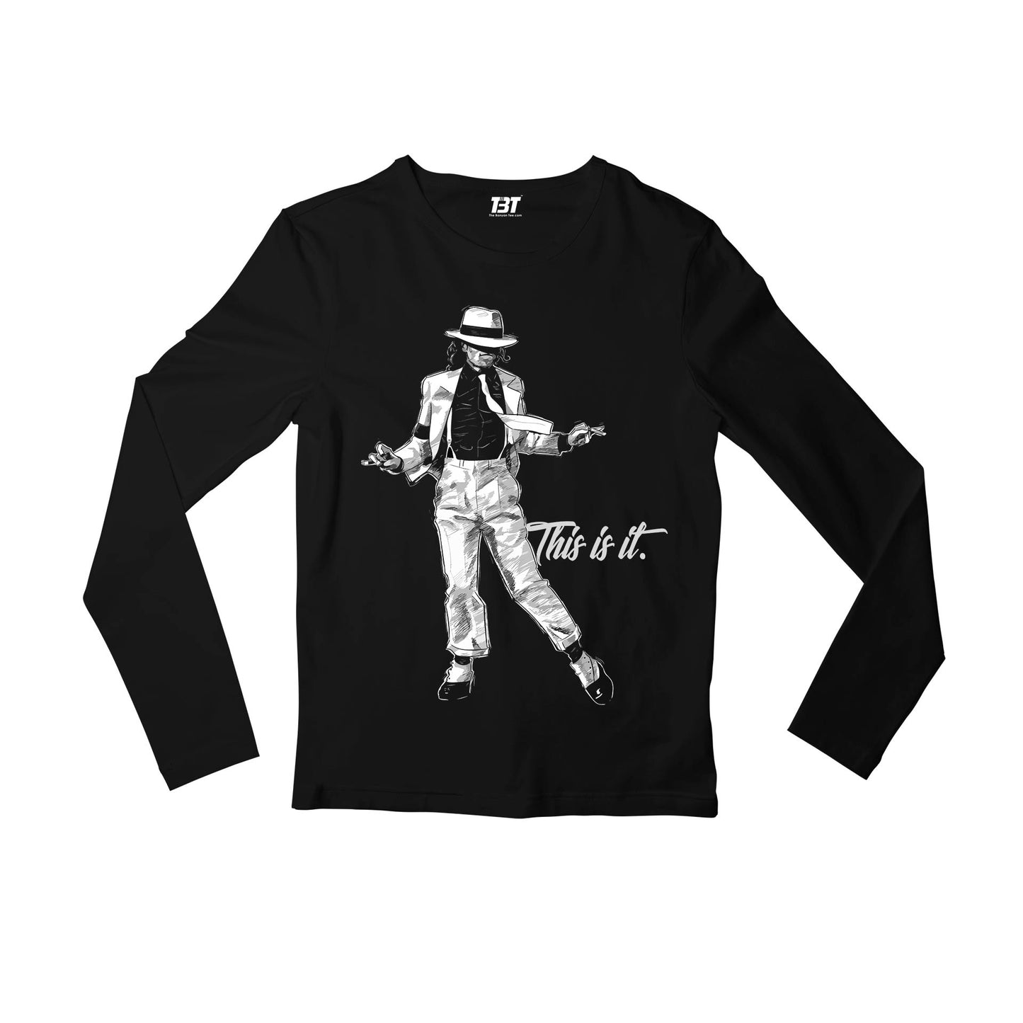 michael jackson this is it full sleeves long sleeves music band buy online india the banyan tee tbt men women girls boys unisex black