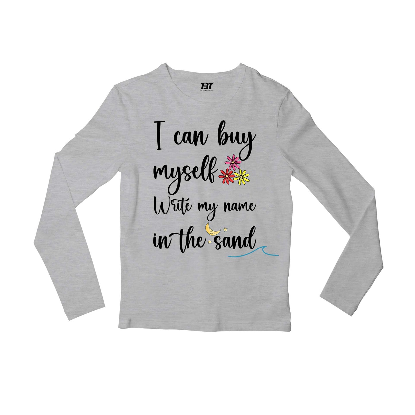 miley cyrus flowers full sleeves long sleeves music band buy online india the banyan tee tbt men women girls boys unisex gray i can buy myself flowers