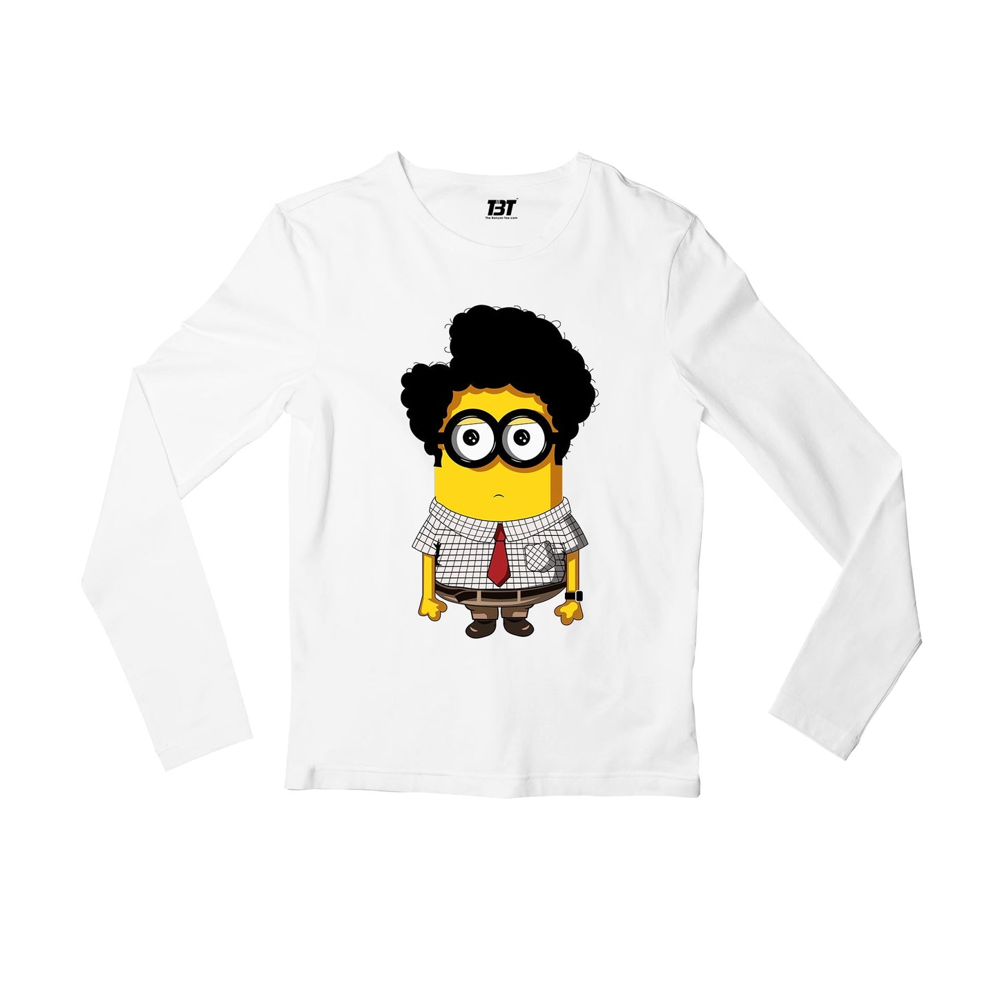 Minions Full Sleeves T-shirt - Nerdy Min Nerdy Man Full Sleeves T-shirt The Banyan Tee TBT combo shirt long sleeves for men women unisex cool stylish online india