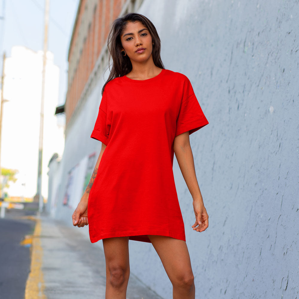 Red T shirt Dress TBT Basics at 50 OFF 🤑 – The Banyan Tee