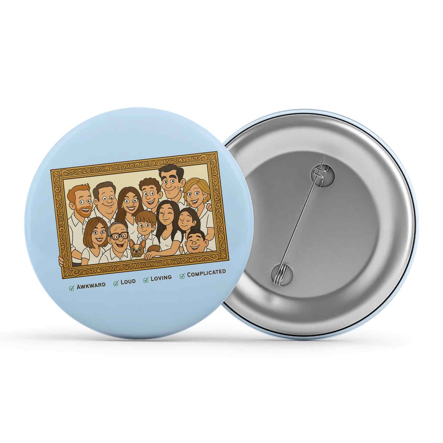 modern family the family frame badge pin button tv & movies buy online india the banyan tee tbt men women girls boys unisex
