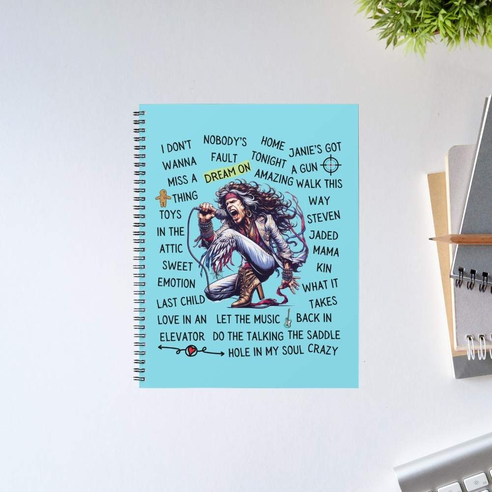 aerosmith song story notebook notepad diary buy online india the banyan tee tbt unruled