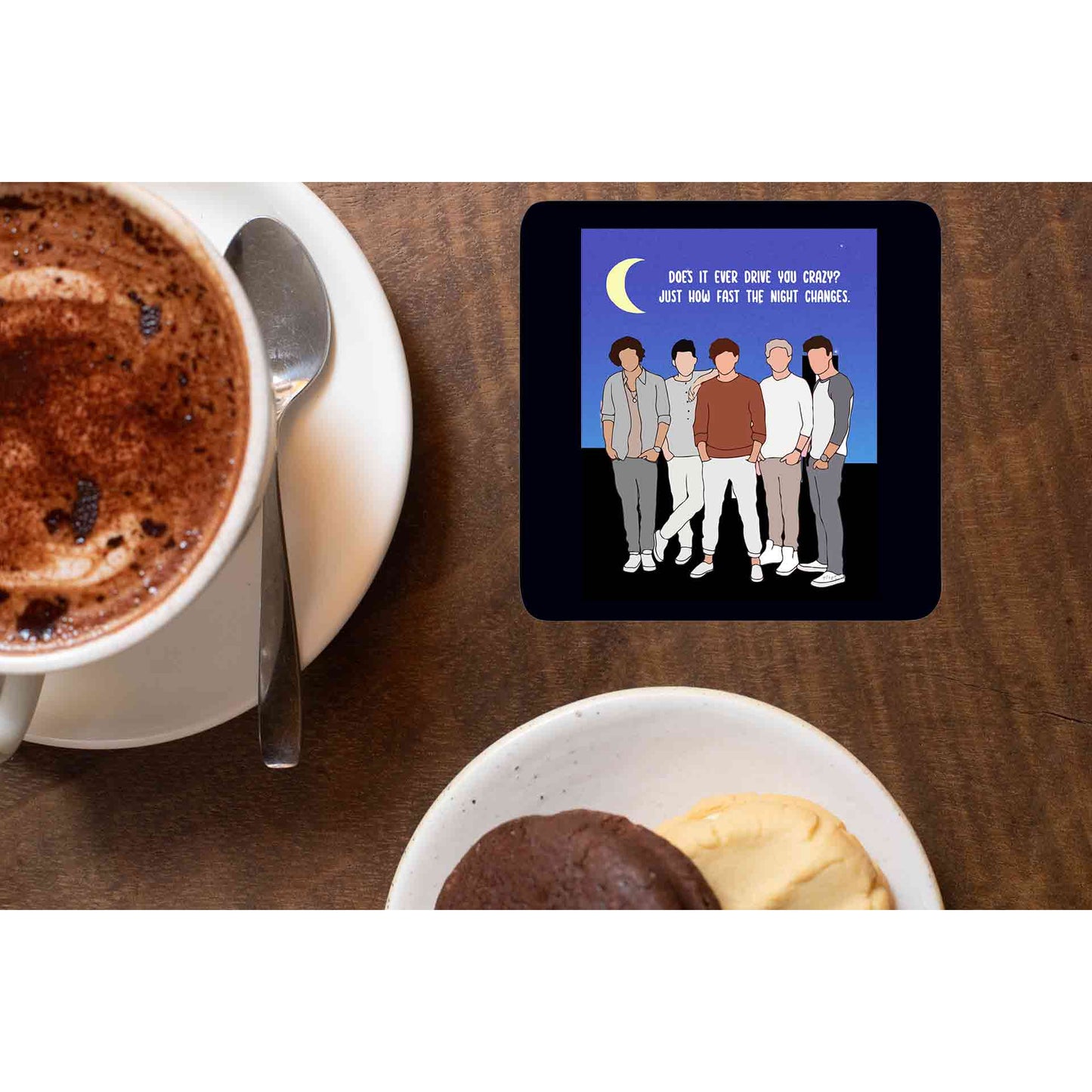 one direction night changes coasters wooden table cups indian music band buy online india the banyan tee tbt men women girls boys unisex