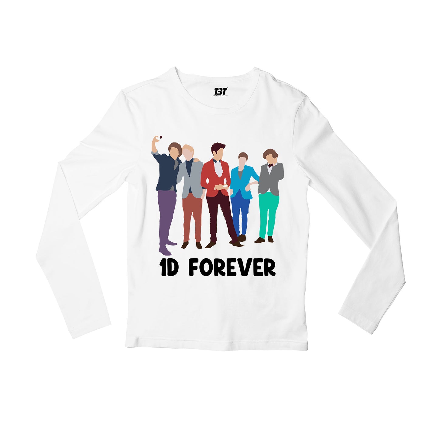 one direction 1d forever full sleeves long sleeves music band buy online india the banyan tee tbt men women girls boys unisex white
