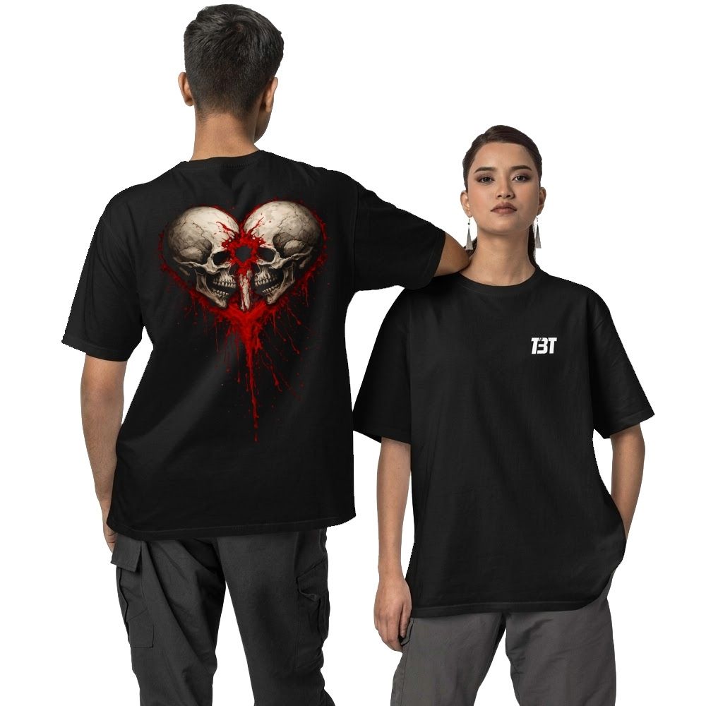Oversized T shirt - Bullet Heart