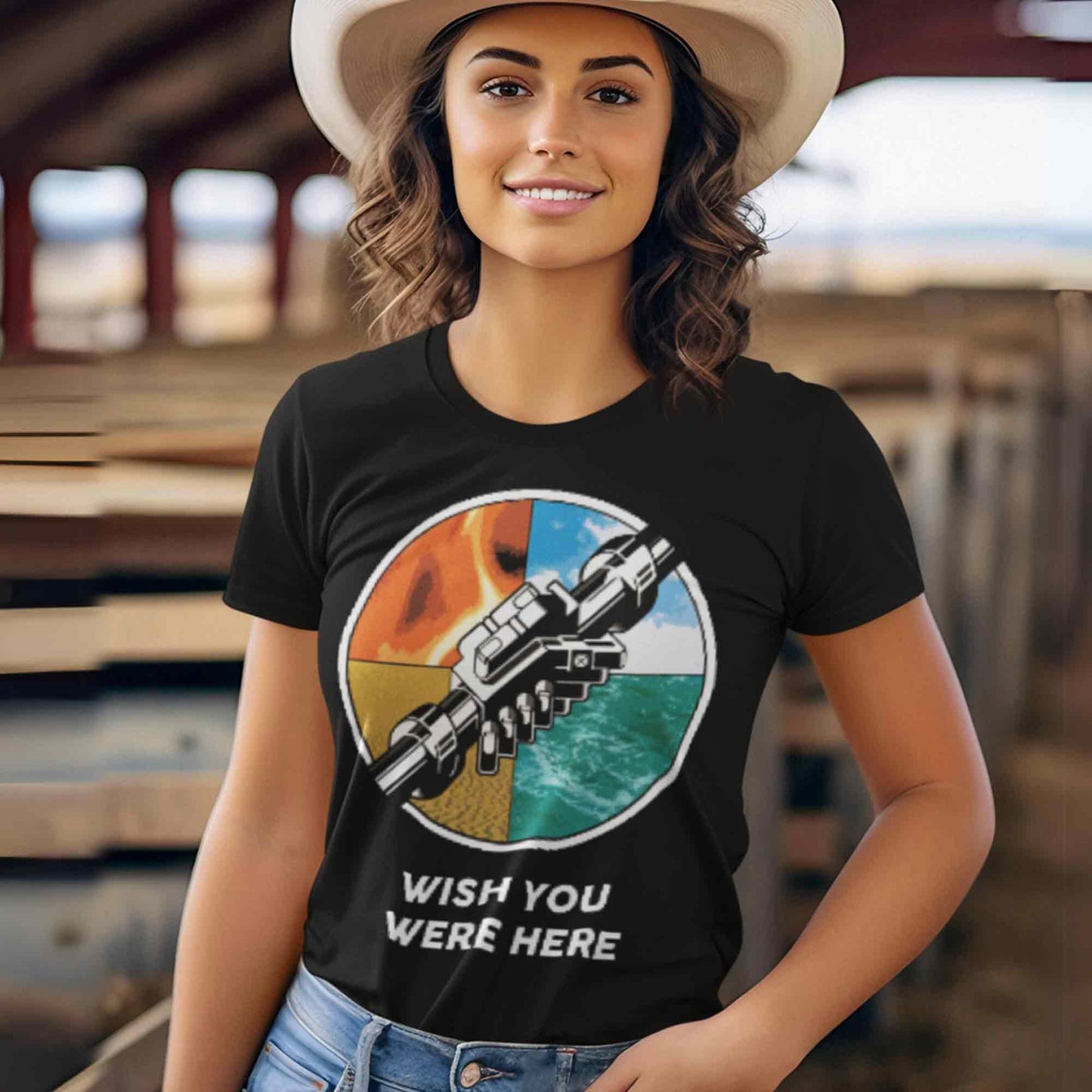 Pink Floyd T-shirt - Wish You Were Here T-shirt The Banyan Tee TBT sports mens india full meesho women boys flipkart