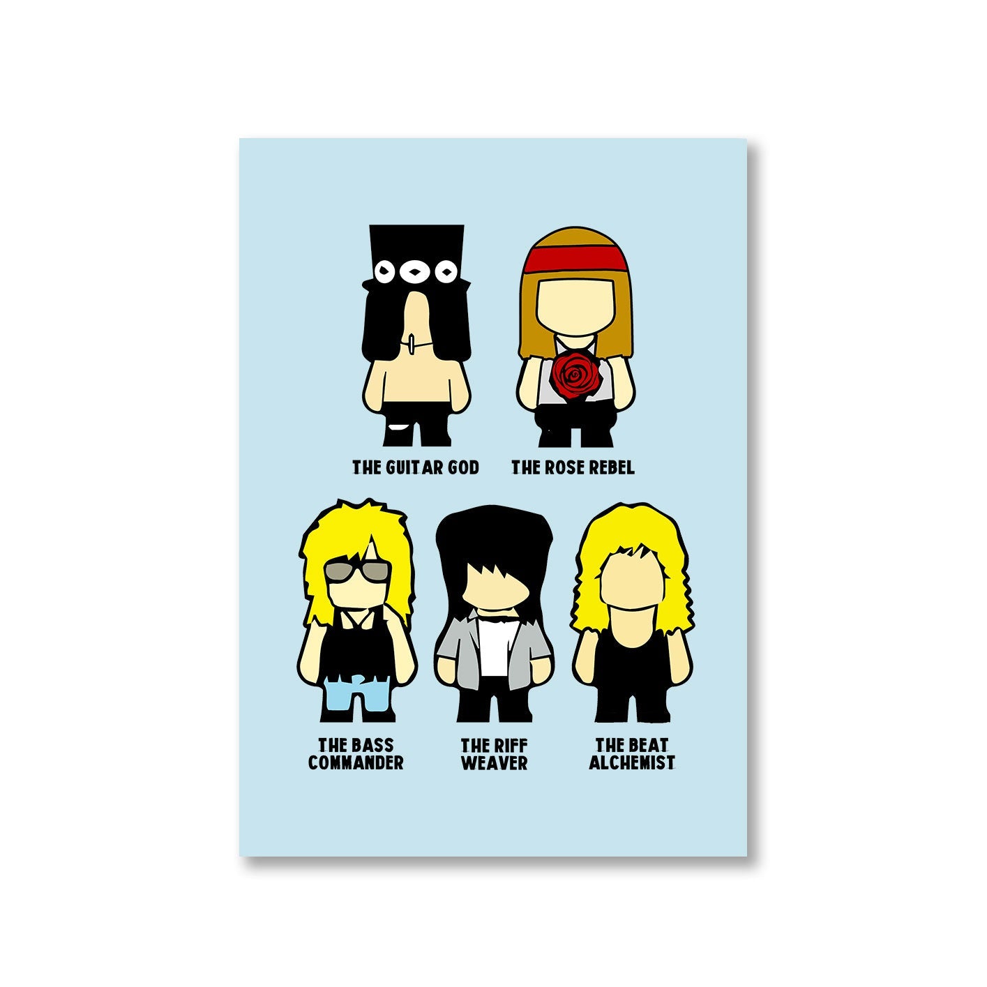 guns n' roses toon rebels poster wall art buy online india the banyan tee tbt a4