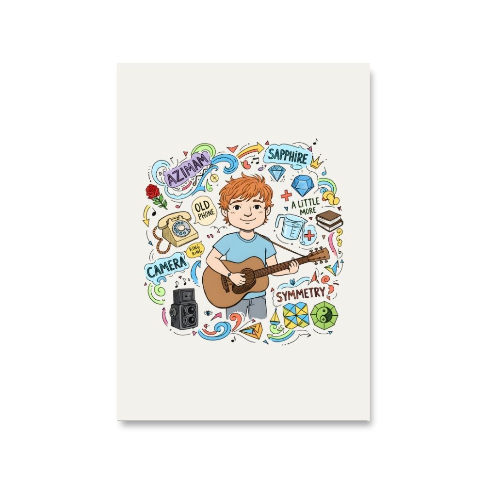 ed sheeran gingerverse poster wall art buy online india the banyan tee tbt 8 x 10