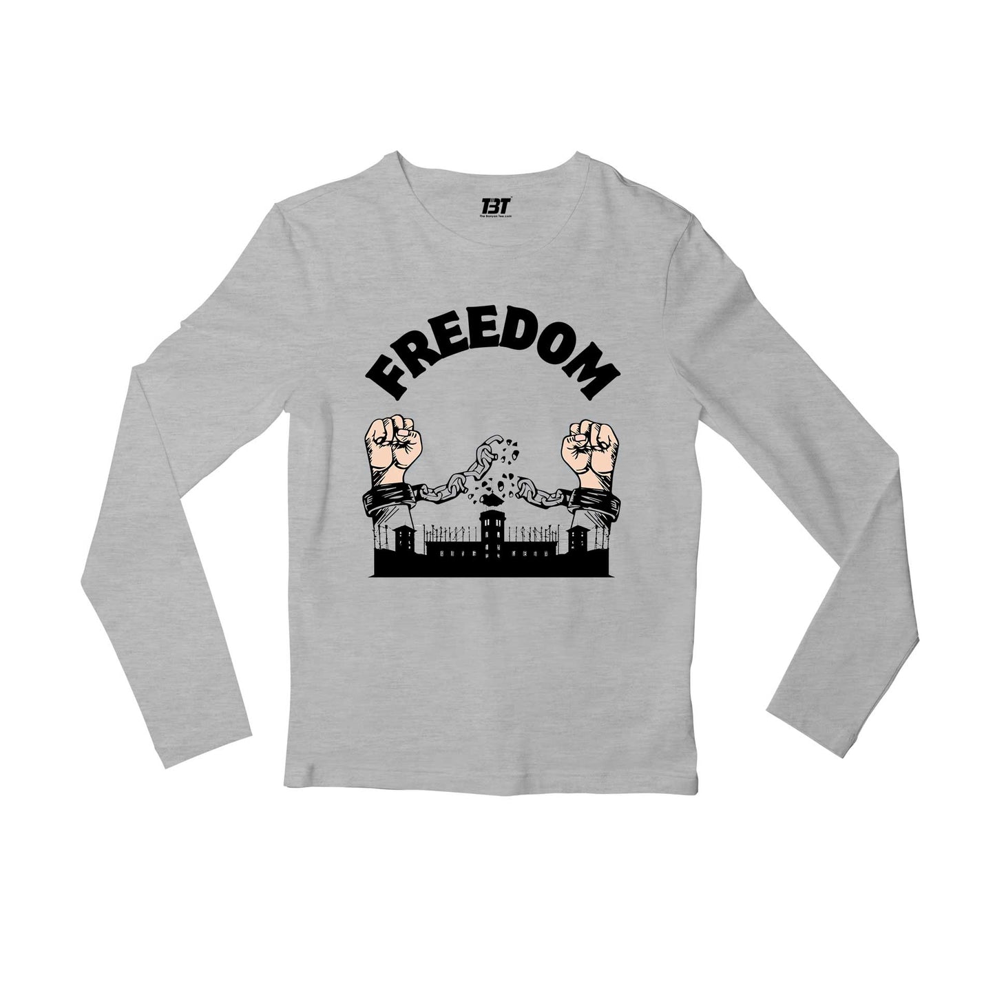prison break freedom full sleeves long sleeves tv & movies buy online india the banyan tee tbt men women girls boys unisex gray