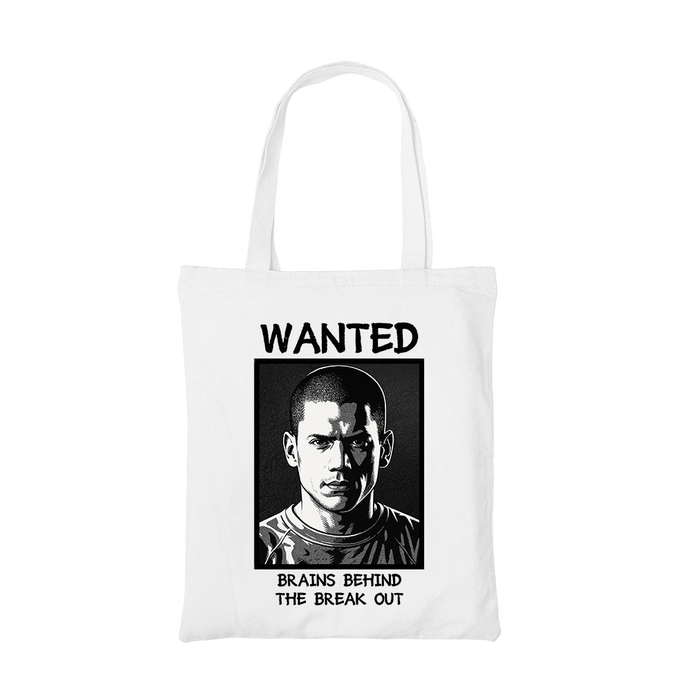 prison break brains behind the breakout tote bag cotton printed tv & movies buy online india the banyan tee tbt men women girls boys unisex