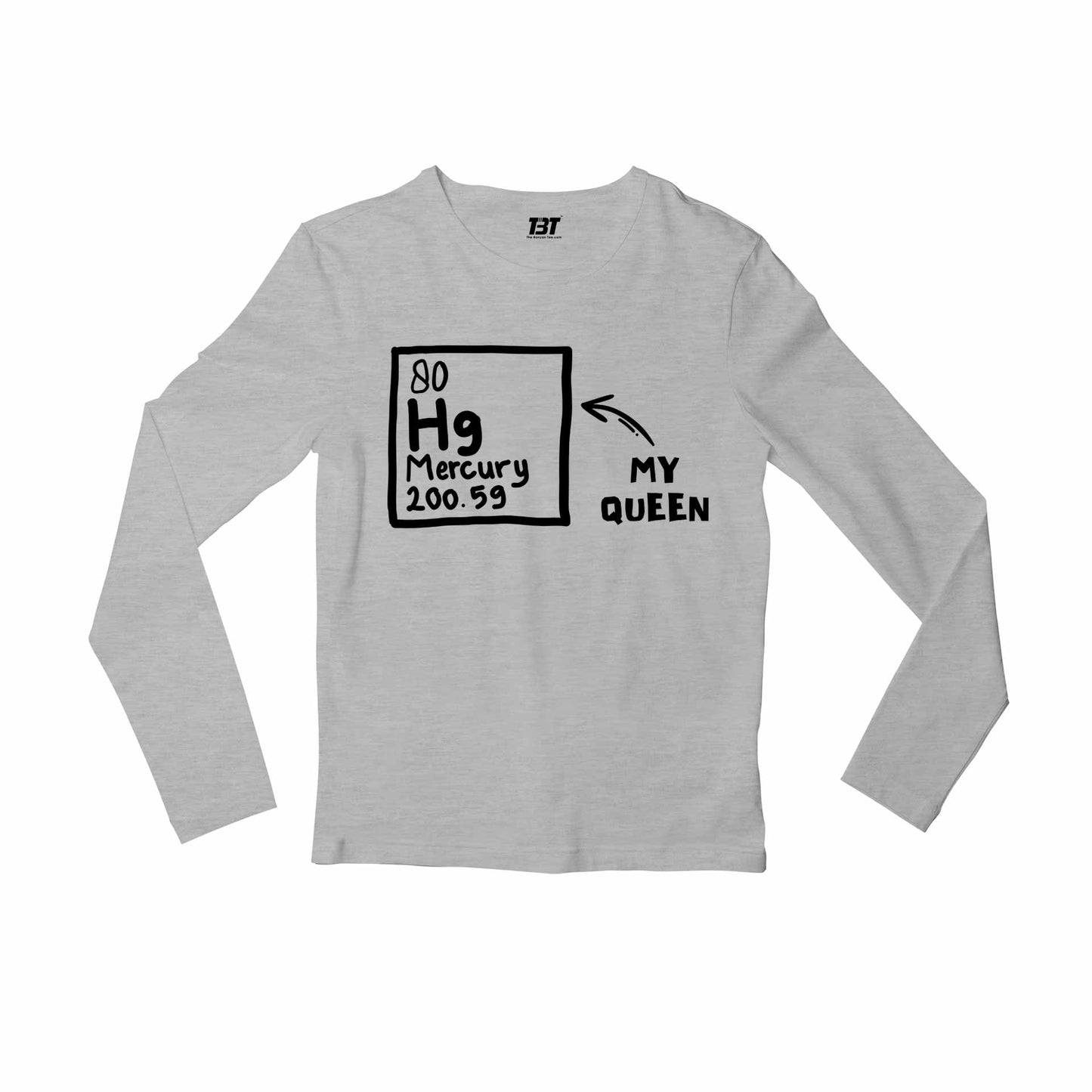 queen my queen full sleeves long sleeves music band buy online india the banyan tee tbt men women girls boys unisex gray