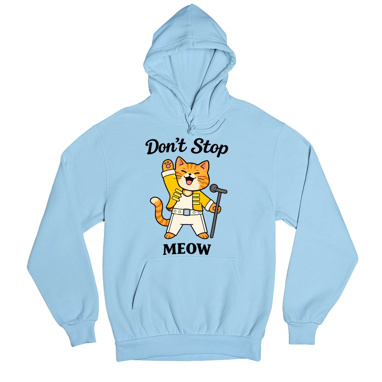queen don't stop meow hoodie hooded sweatshirt winterwear music band buy online india the banyan tee tbt men women girls boys unisex baby blue