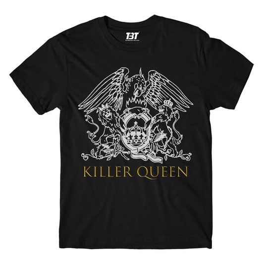 queen killer queen t-shirt music band buy online india the banyan tee tbt men women girls boys unisex black
