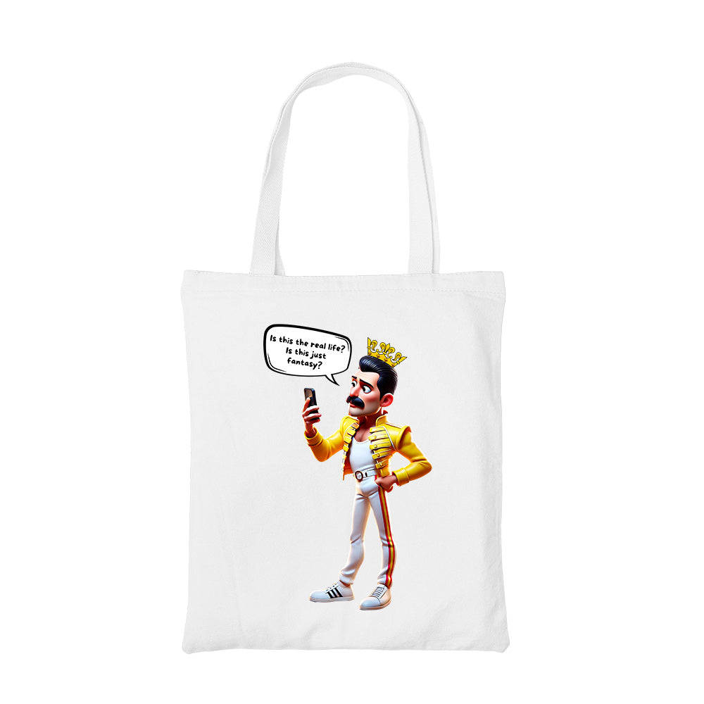 queen is this just fantasy tote bag cotton printed music band buy online india the banyan tee tbt men women girls boys unisex