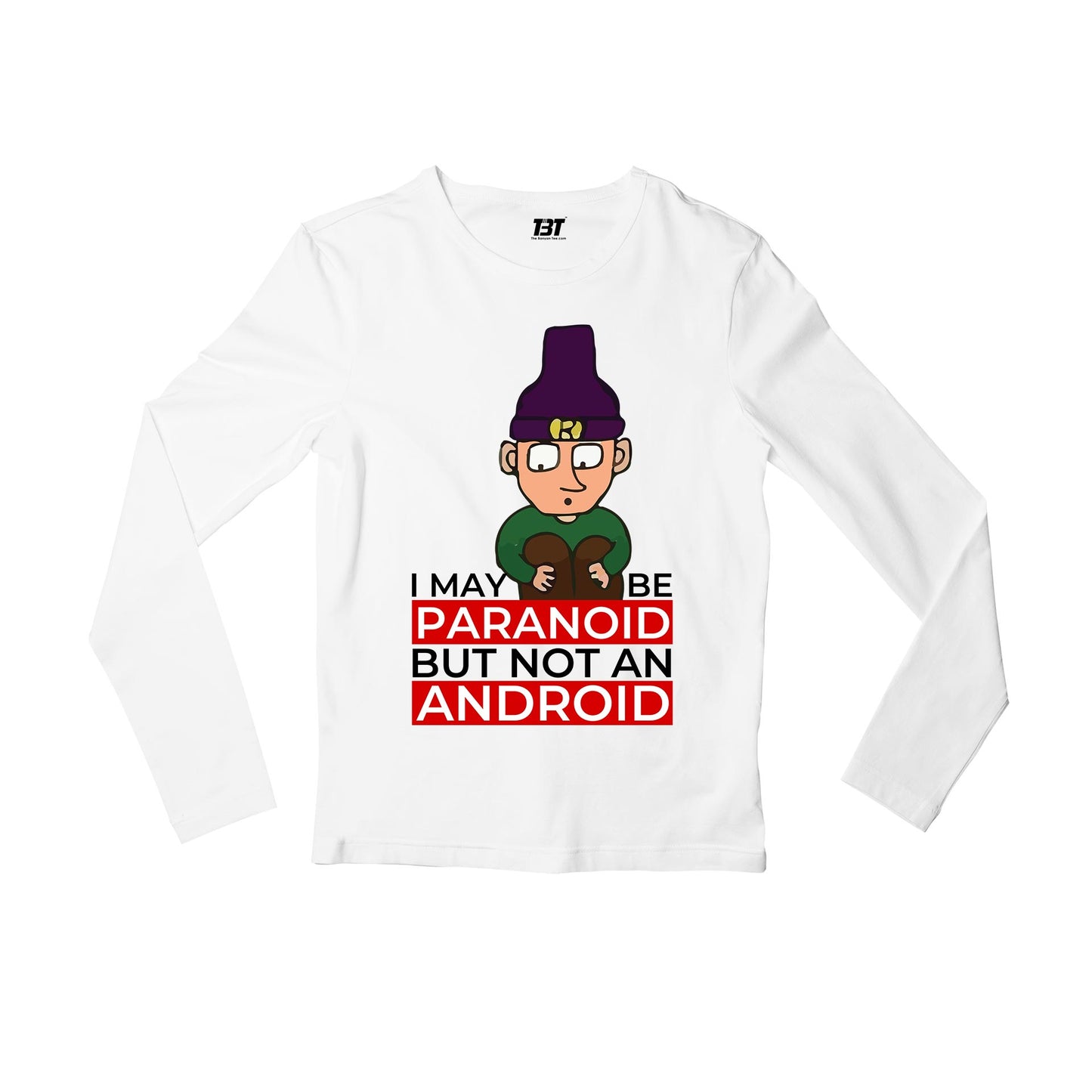 radiohead paranoid android full sleeves long sleeves music band buy online india the banyan tee tbt men women girls boys unisex white