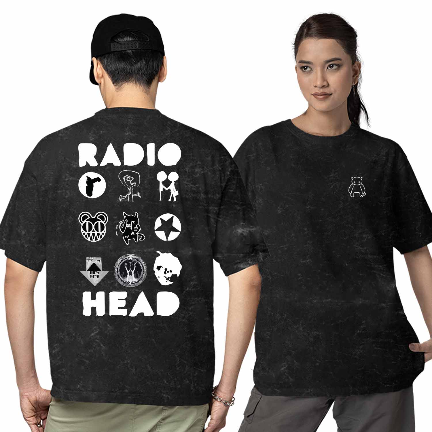 Buy Radiohead Oversized Acid Wash T shirt - Album Arts – The