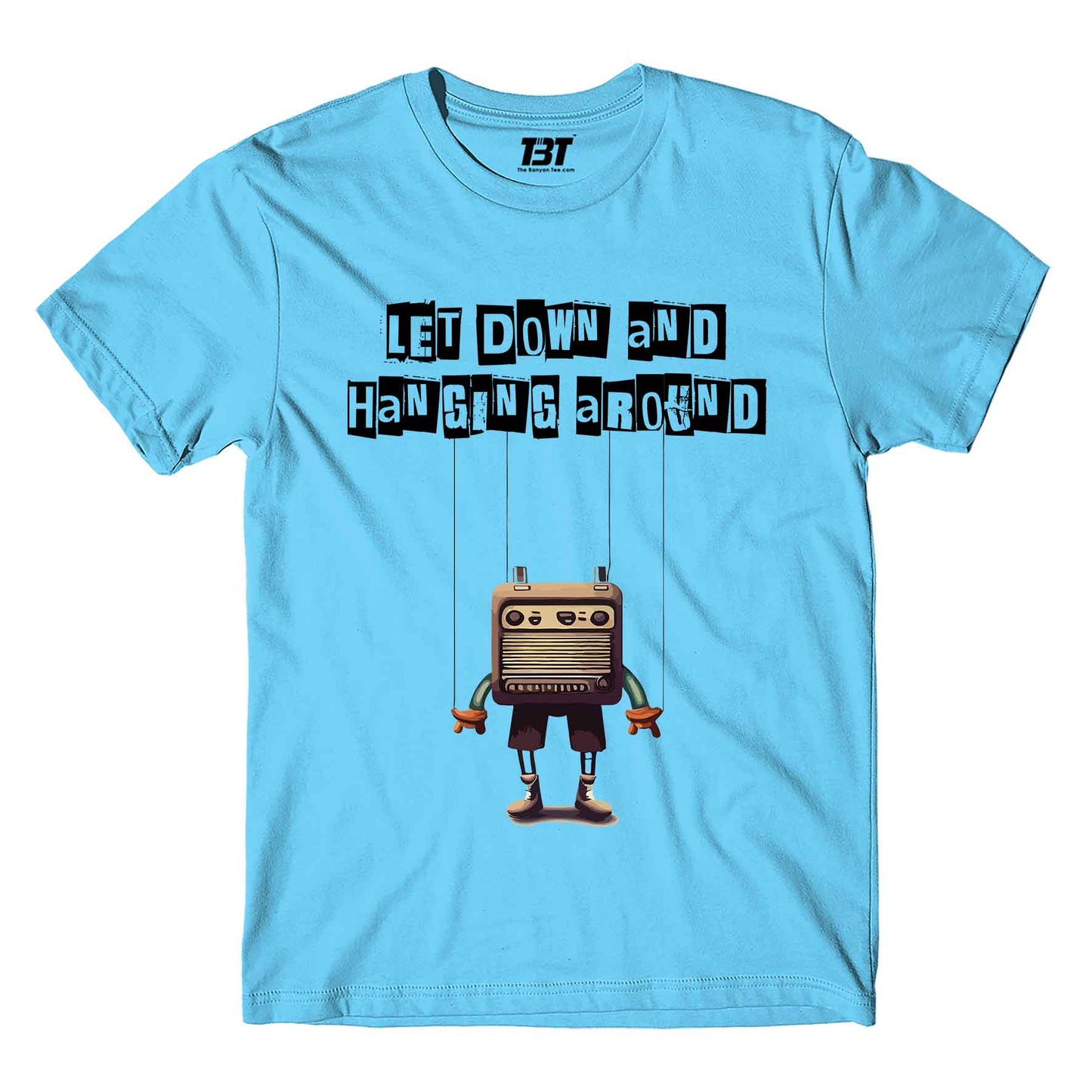 radiohead let down t-shirt music band buy online india the banyan tee tbt men women girls boys unisex sky blue