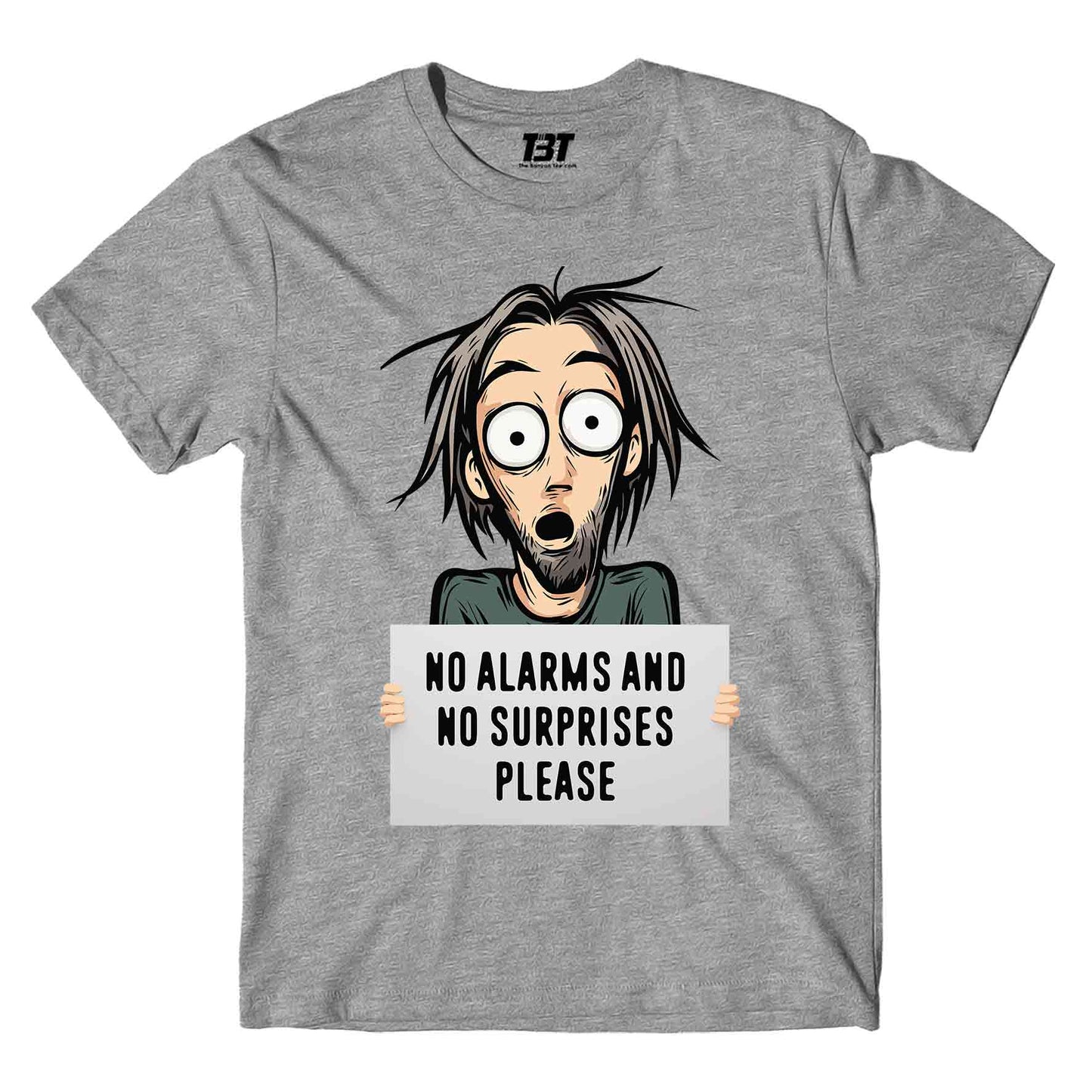 radiohead no surprises t-shirt music band buy online india the banyan tee tbt men women girls boys unisex sky blue