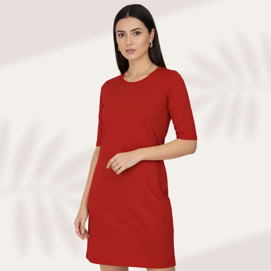 Red T shirt Dress | TBT Basics at Rs. 50 OFF The Banyan Tee Red T shirt Dress | TBT Basics at Rs. 50 OFF The Banyan Tee