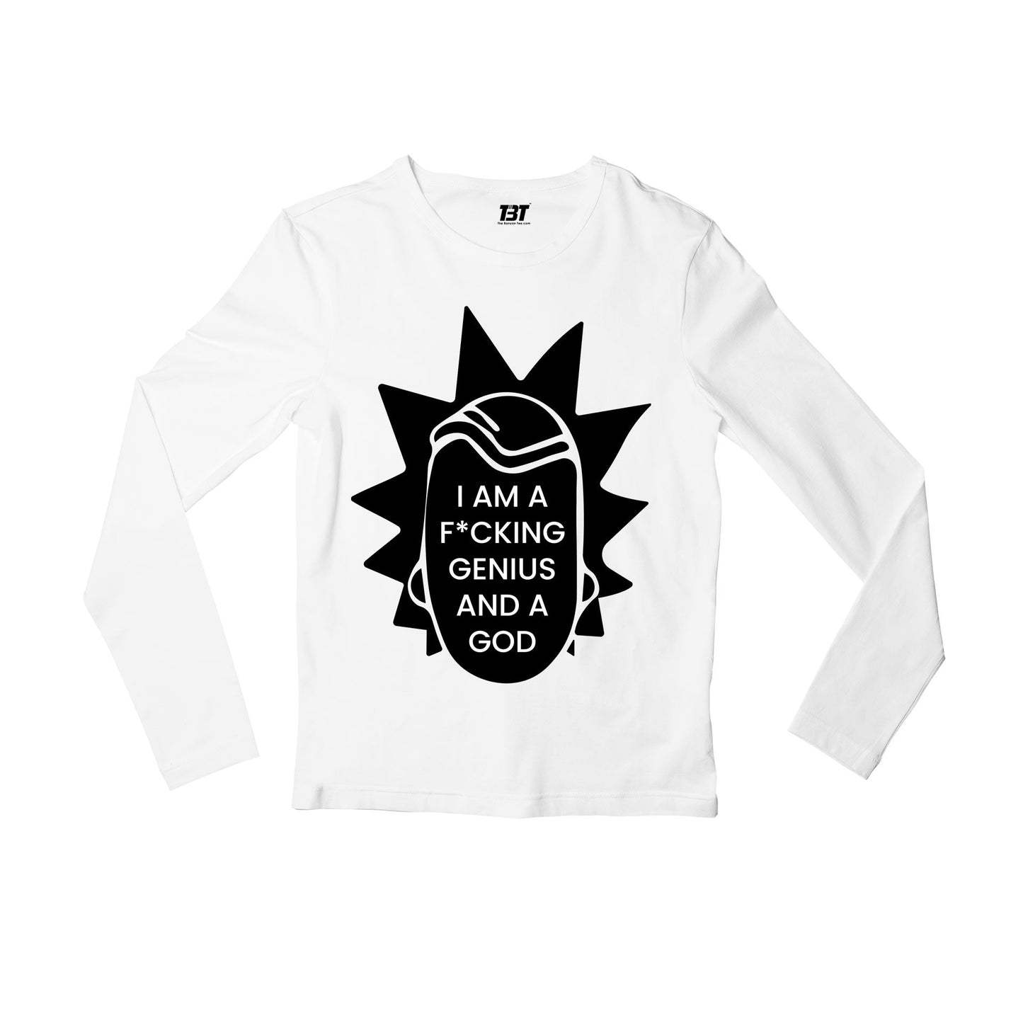 rick and morty genius full sleeves long sleeves buy online india the banyan tee tbt men women girls boys unisex white rick and morty online summer beth mr meeseeks jerry quote vector art clothing accessories merchandise