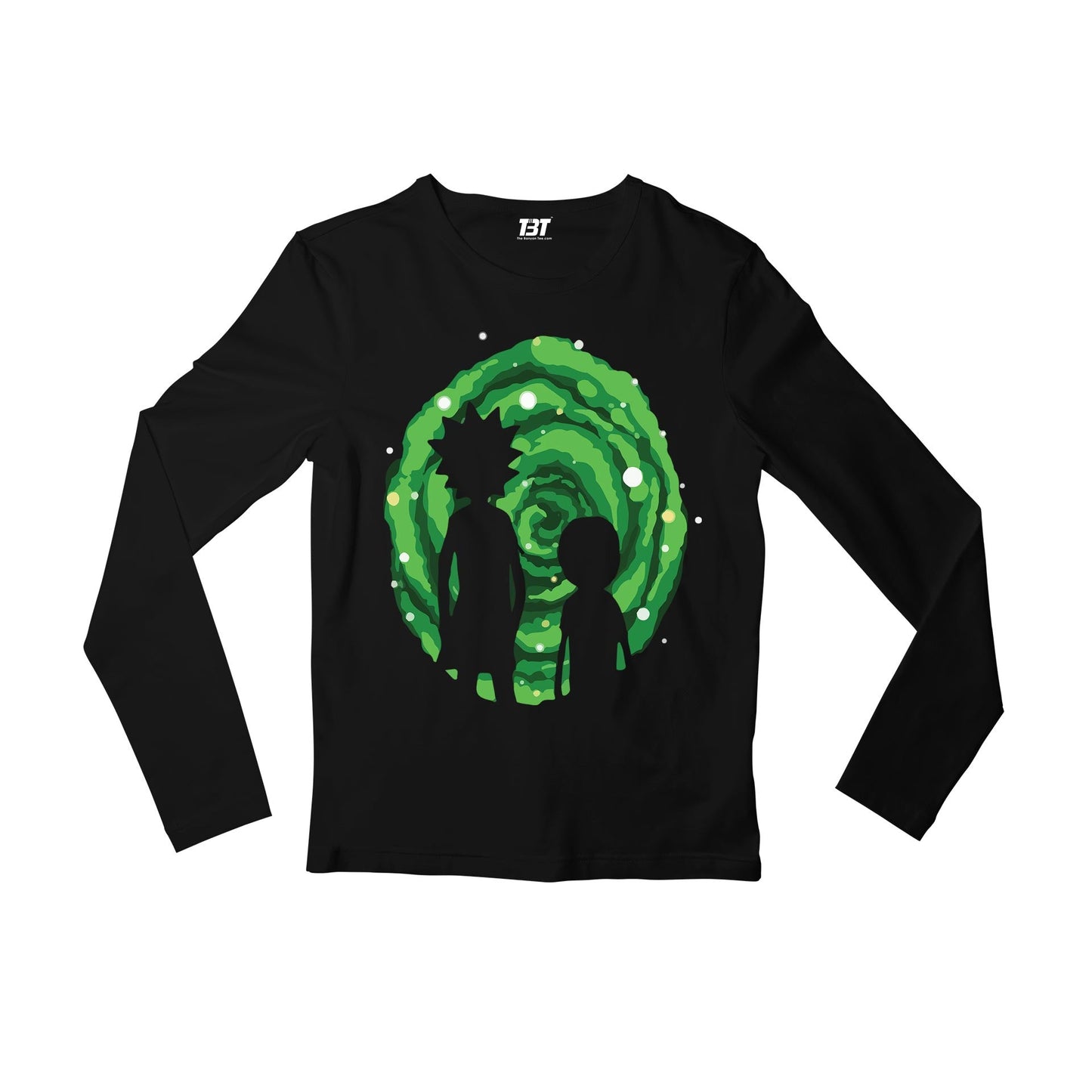 rick and morty portal full sleeves long sleeves buy online india the banyan tee tbt men women girls boys unisex black rick and morty online summer beth mr meeseeks jerry quote vector art clothing accessories merchandise